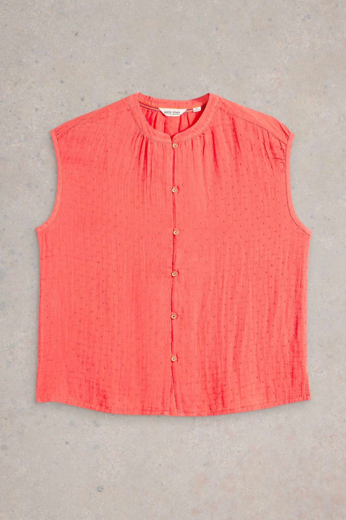 YASMIN DOUBLE CLOTH VEST BRIGHT PINK 4