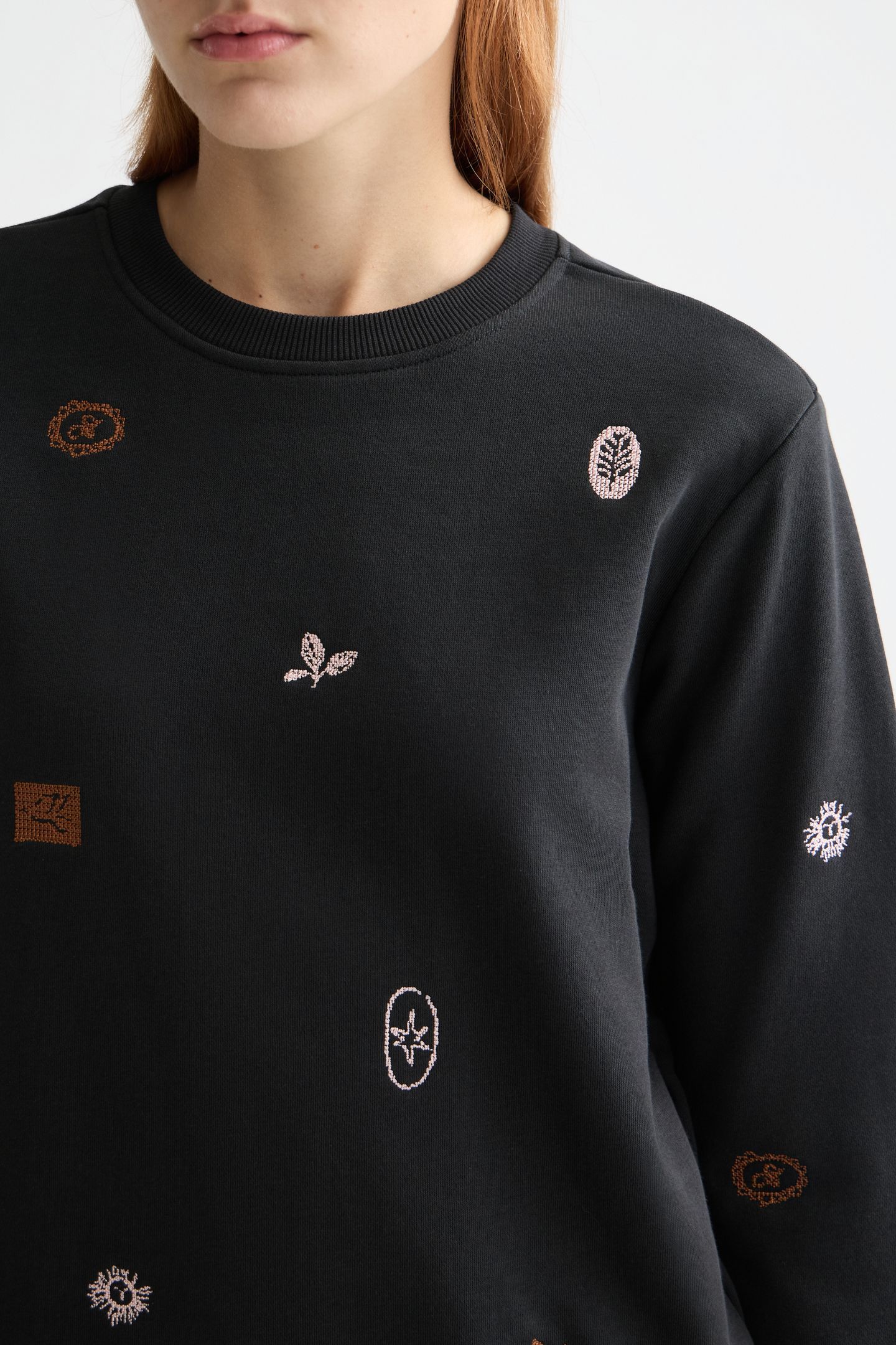 MINI EMBROIDERY REGULAR FIT SWEATSHIRT METEORITE 4