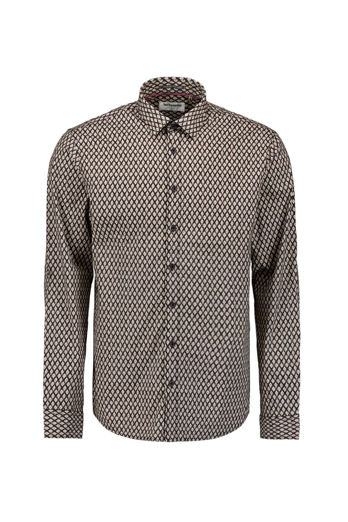 SHIRT STRETCH ALLOVER PRINTED BLACK 6