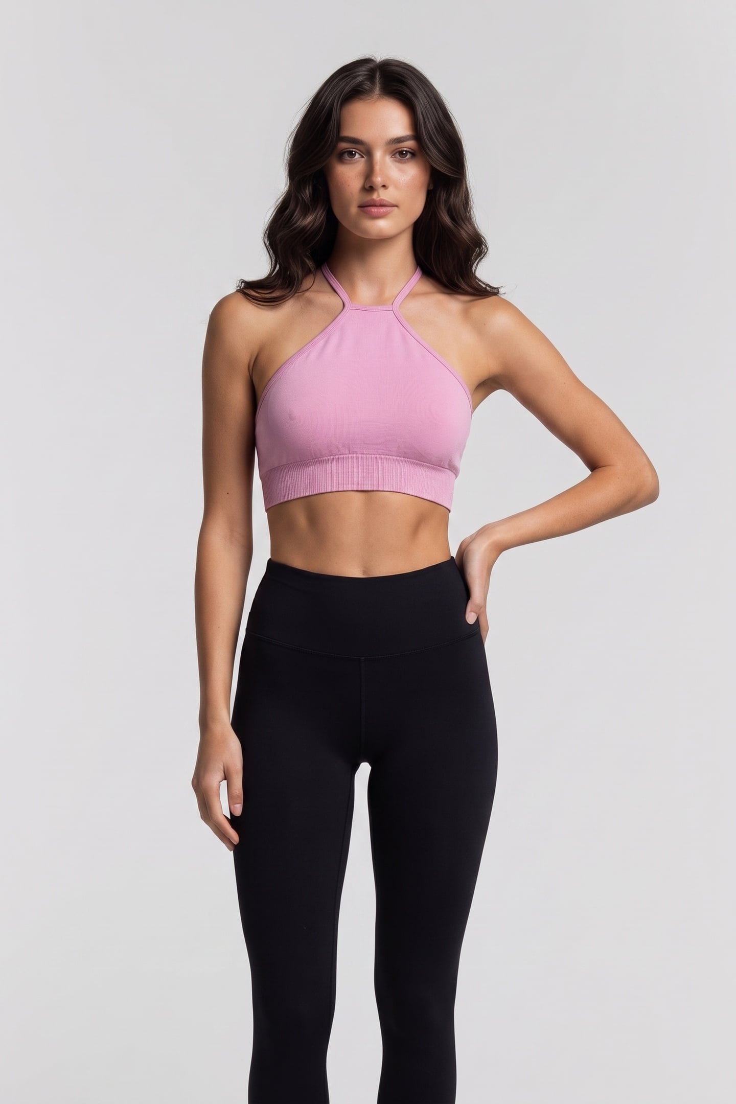 WHY SHINY SEAMLESS TOP PINK 1