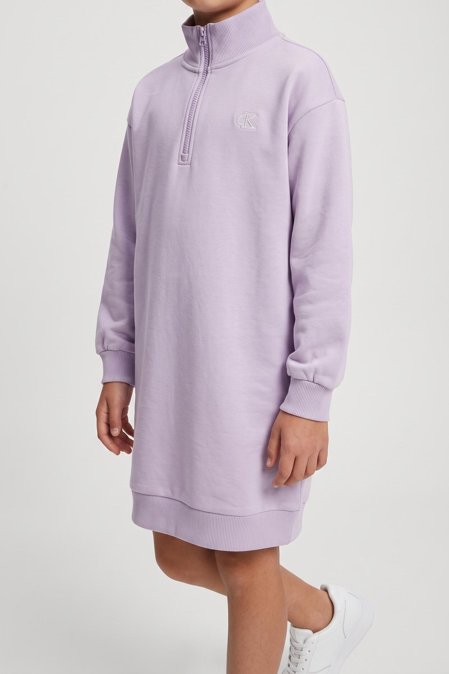 GIRLS QUARTER-ZIP SWEATSHIRT ORCHID PETAL 1