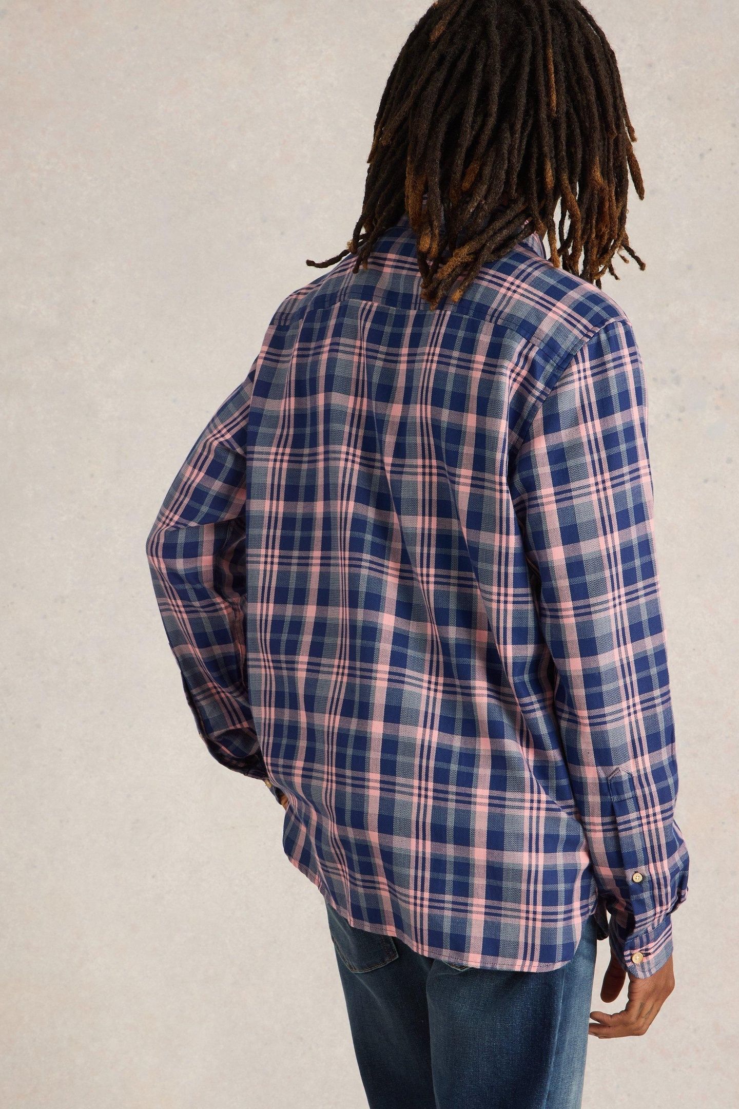 MOXLEY BRUSHED LS CHECK SHIRT BLUE MULTI 2