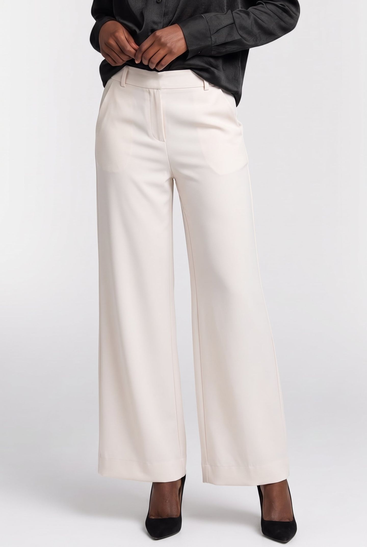 LEXIE BONDED TROUSERS ECRU 1