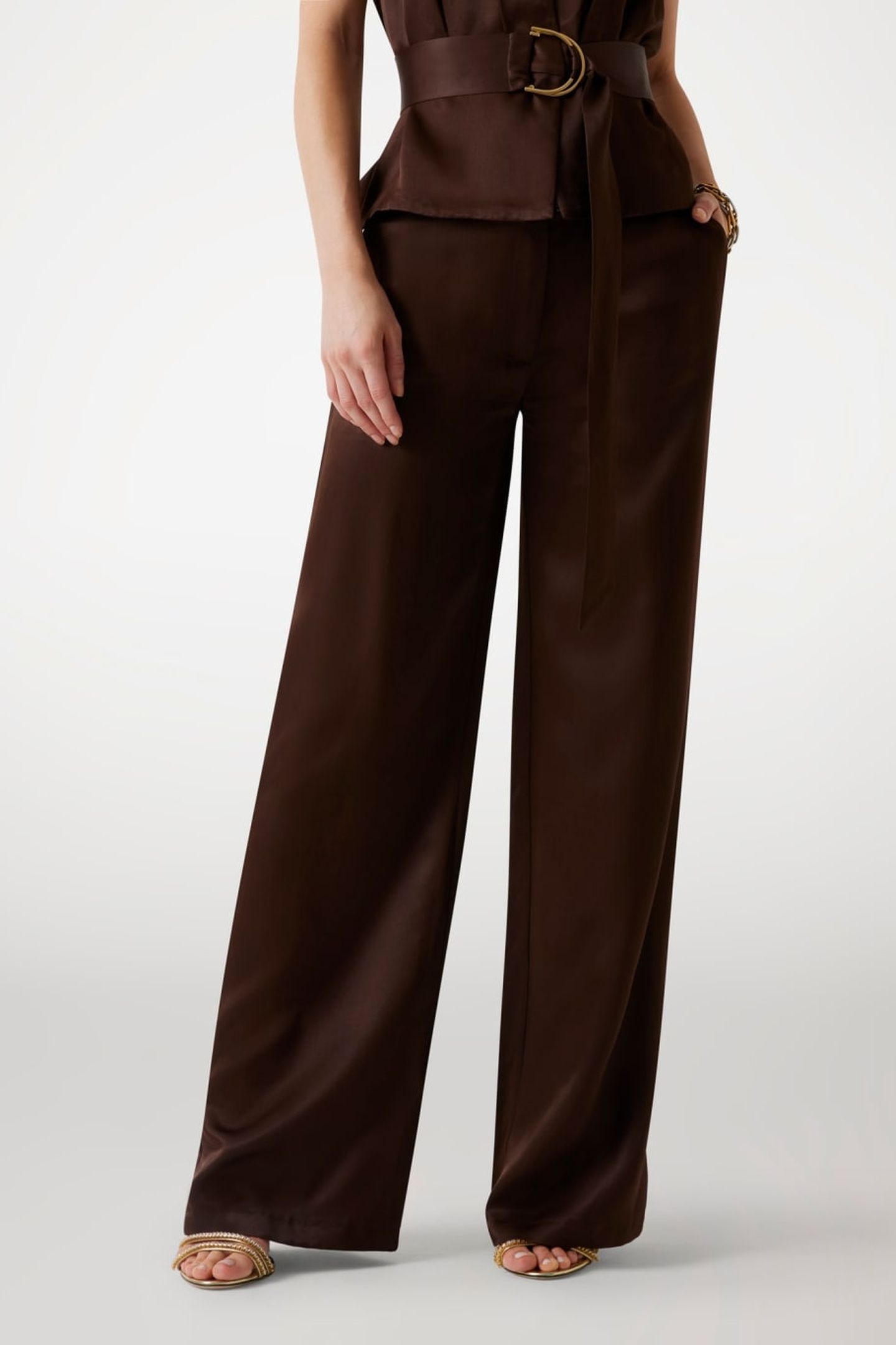 IVA BELTED STRAIGHT RICH BROWN 2