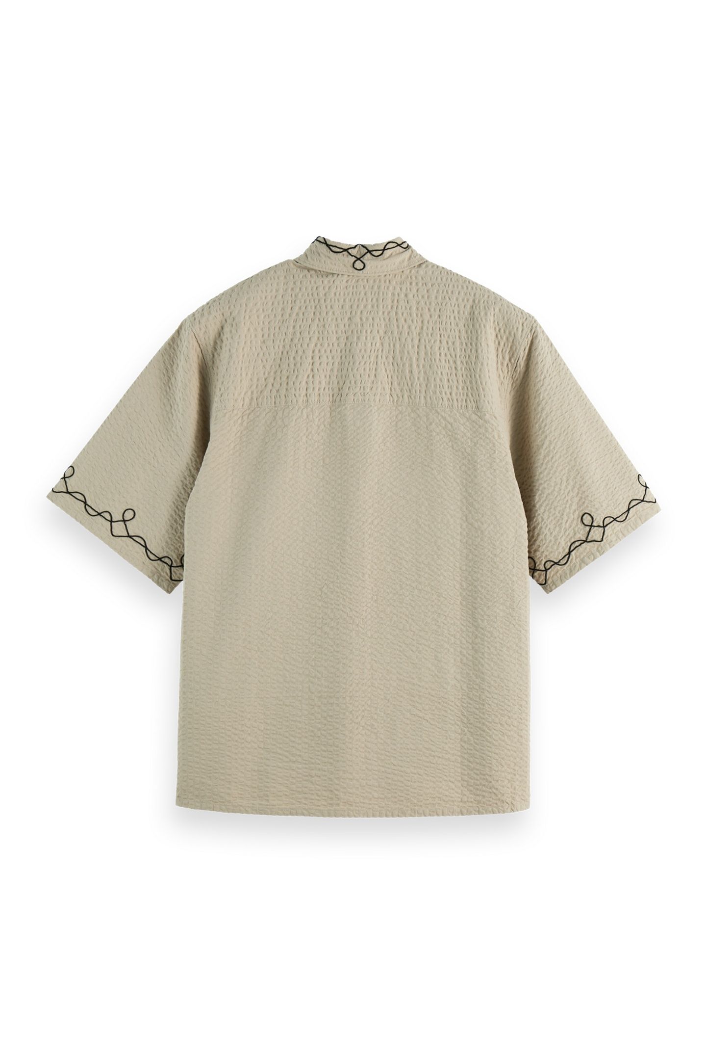 EMBROIDERED SHORT-SLEEVED SHIRT PLAZA TAUPE 3