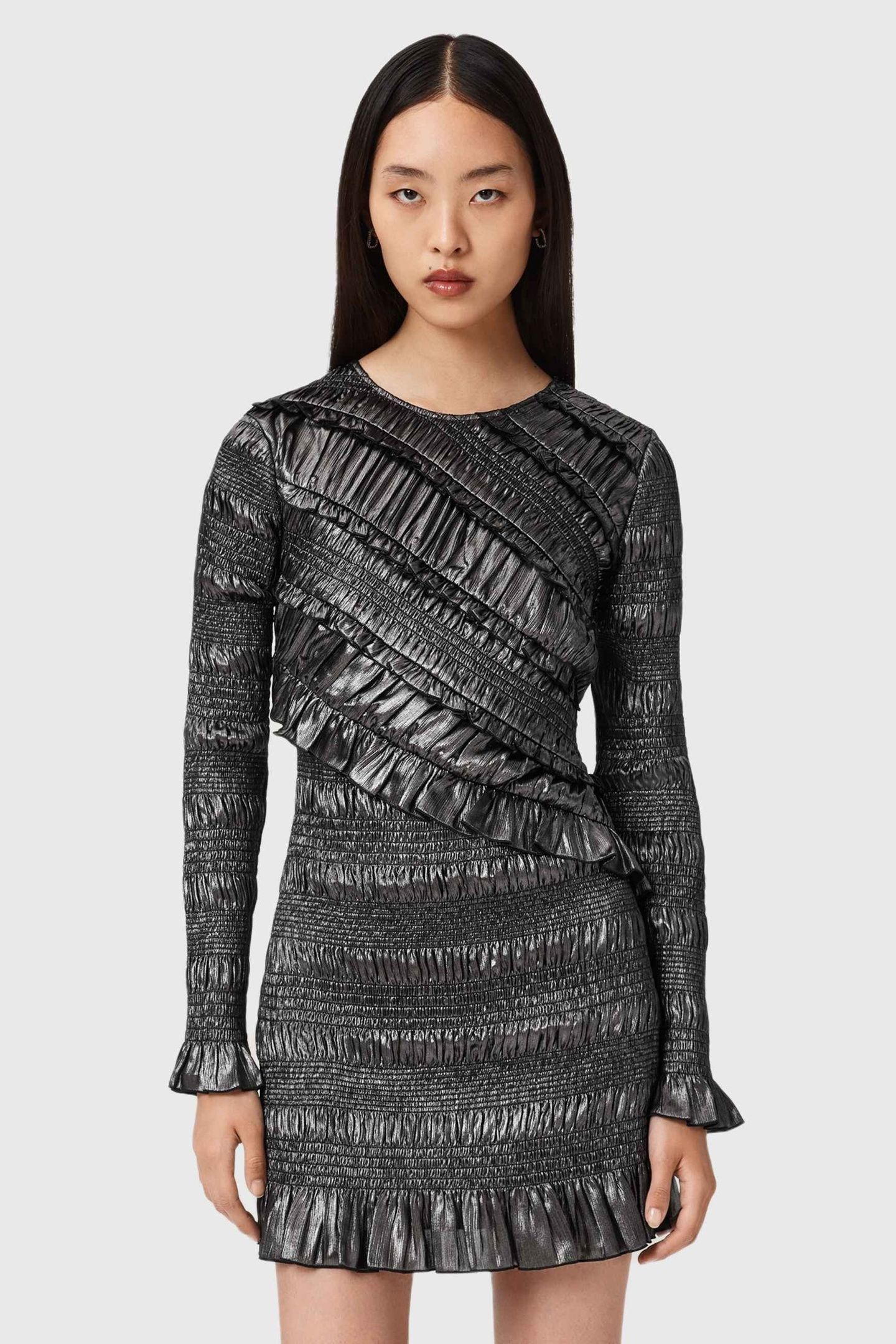 CARLI MINI DRESS GUNMETAL GREY 3