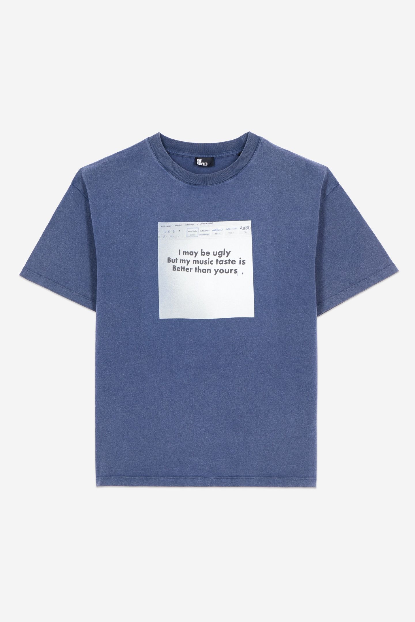 SHORT-SLEEVED T-SHIRT WITH PRINT DARK BLUE 1
