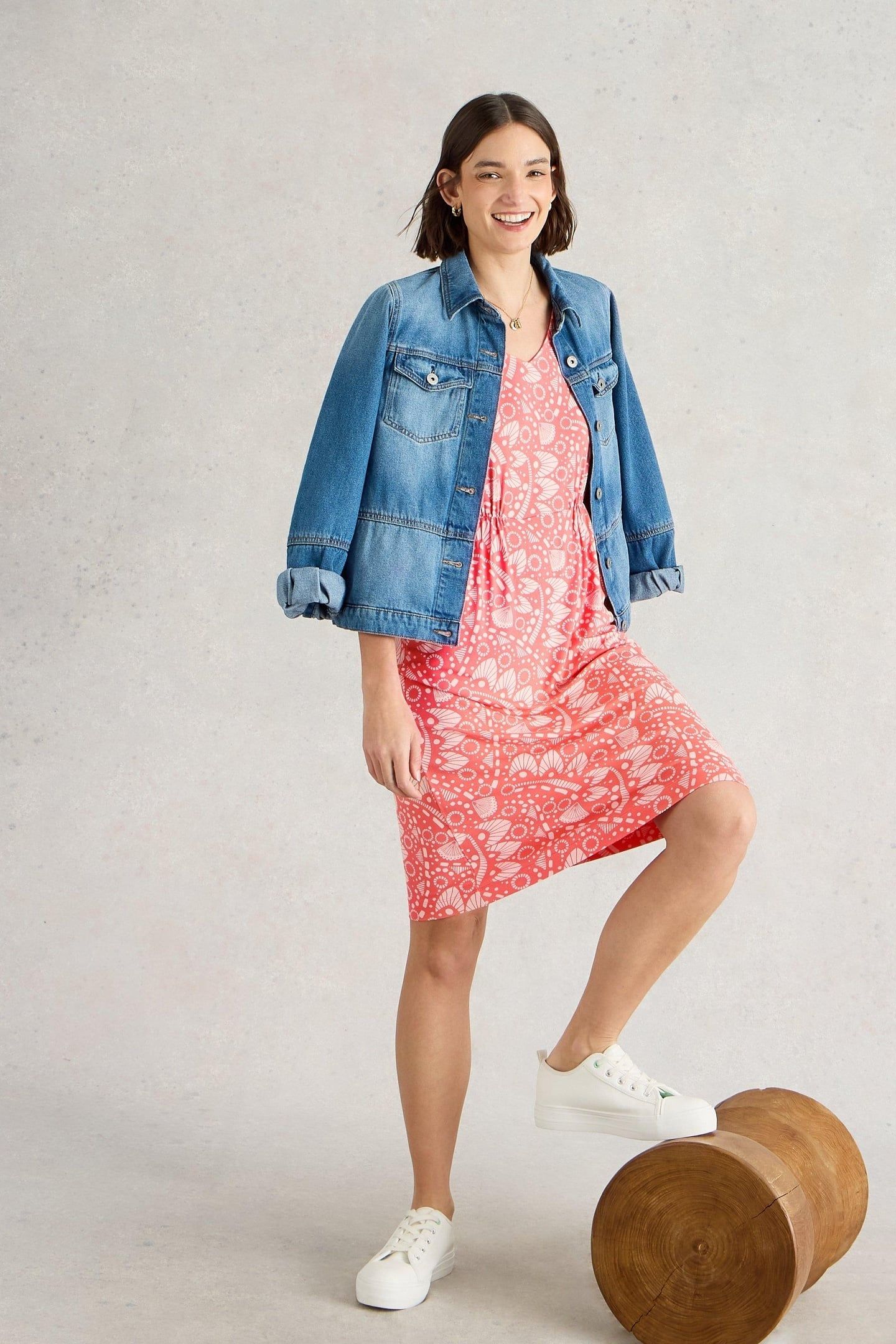 TALLIE JERSEY DRESS PINK PRINT 7