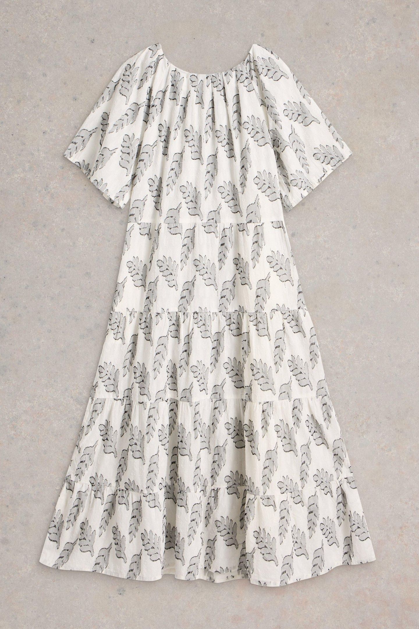 SPRUCE JAQUARD DRESS WHITE MULTI 4