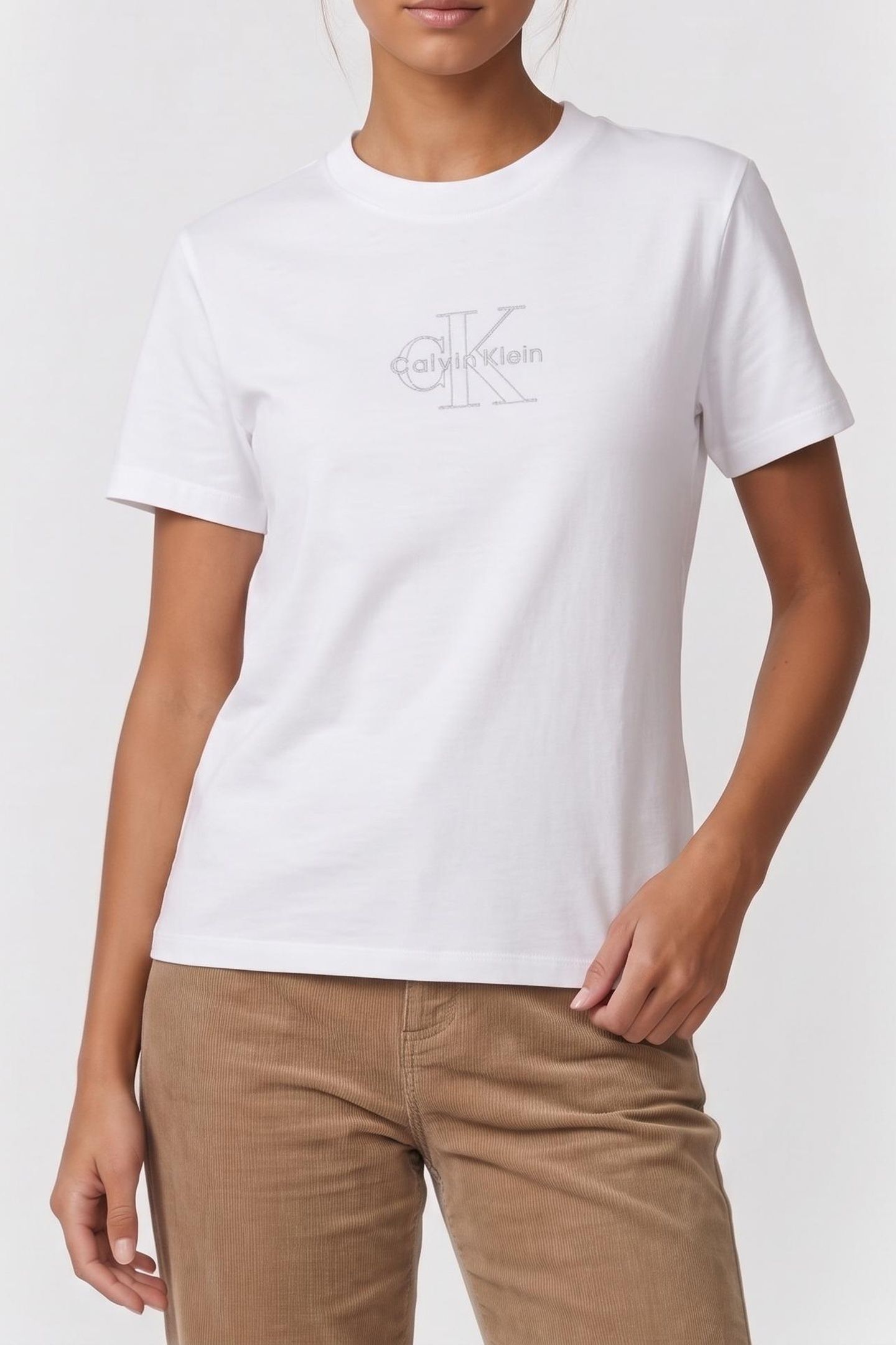 SS CLASIC MONOLOGO TEE BRIGHT WHITE 1