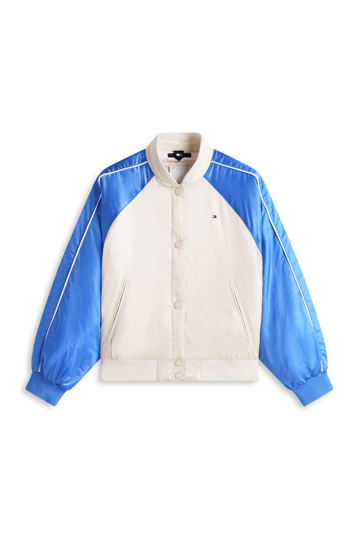 GIRLS BOMBER VARISTY CLASSIC BEIGE/EMPIRE BLUE 5