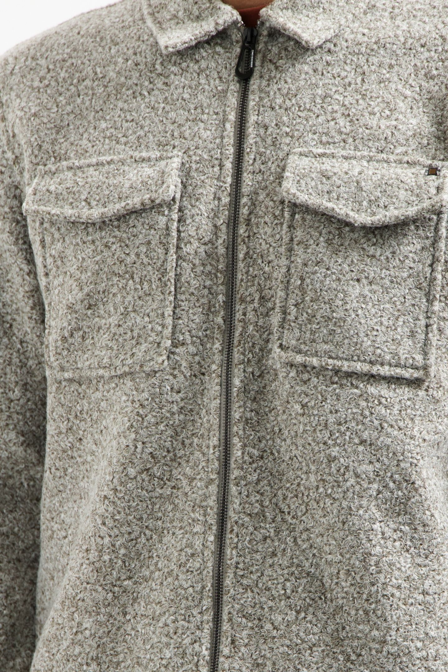 OVERSHIRT ZIPPER WOOL LOOK GREY MELANGE 7