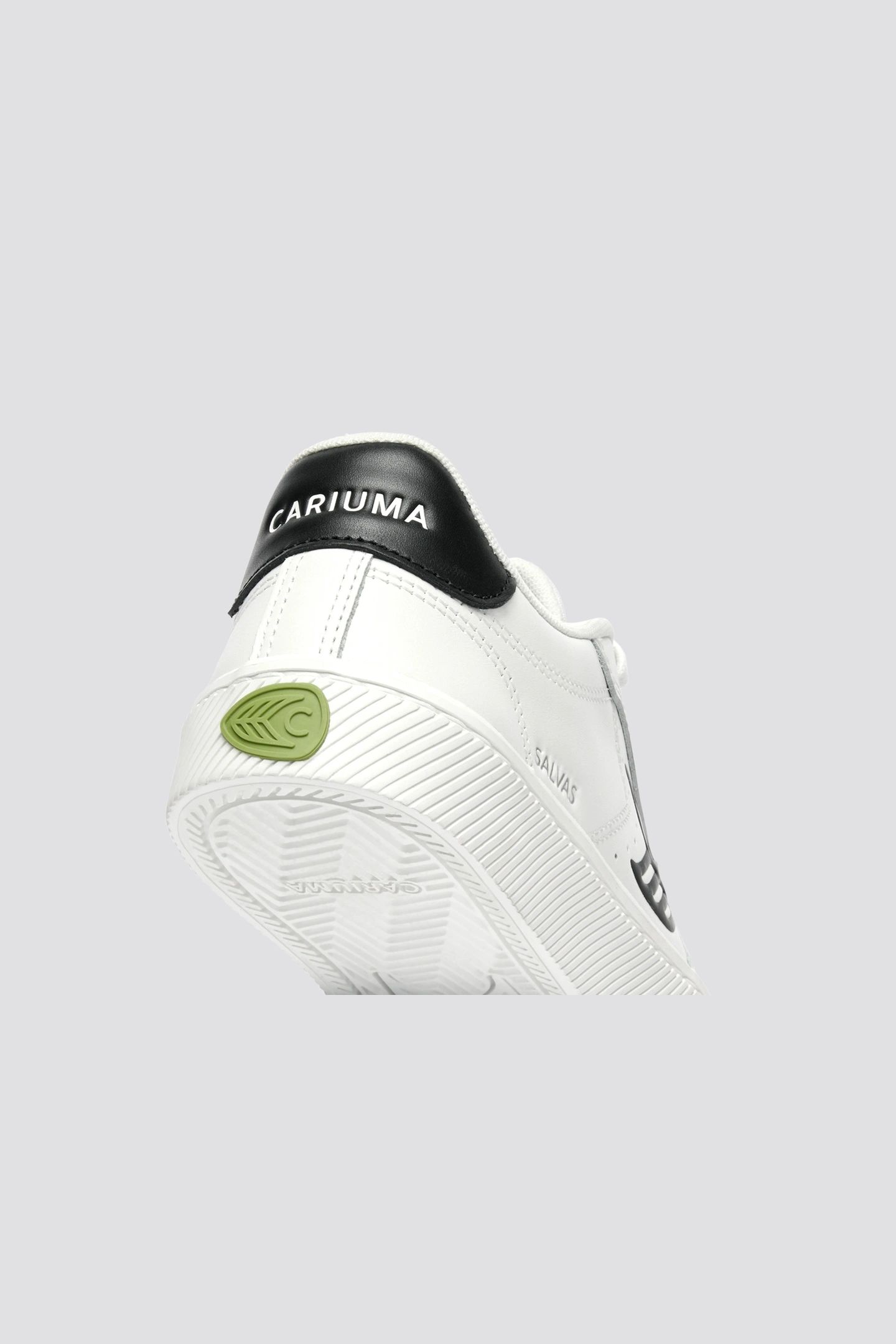 SALVAS LEATHER WHITE BLACK LOGO 4
