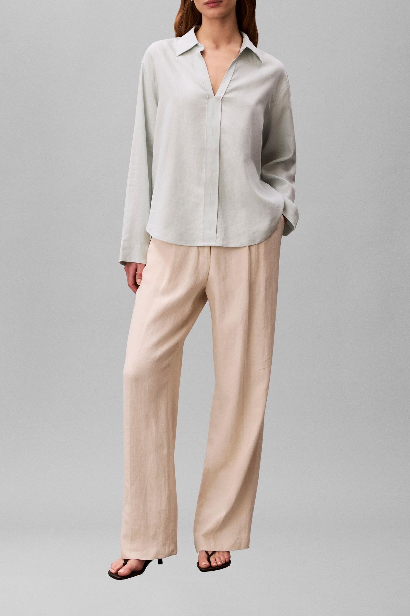 LINEN LS SHIRT PALE MEADOW 5