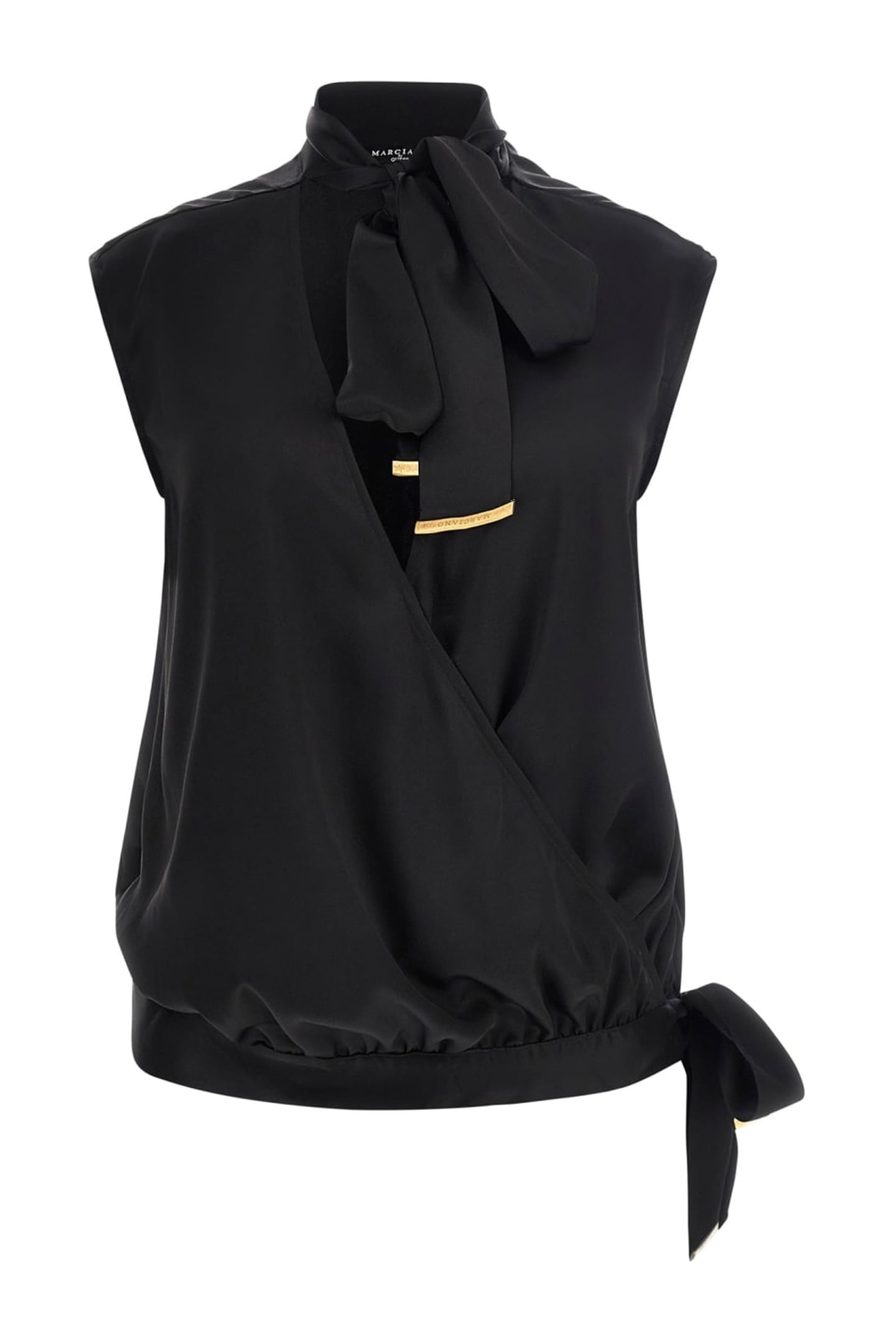 LINDA WRAP TOP JET BLACK A996 1