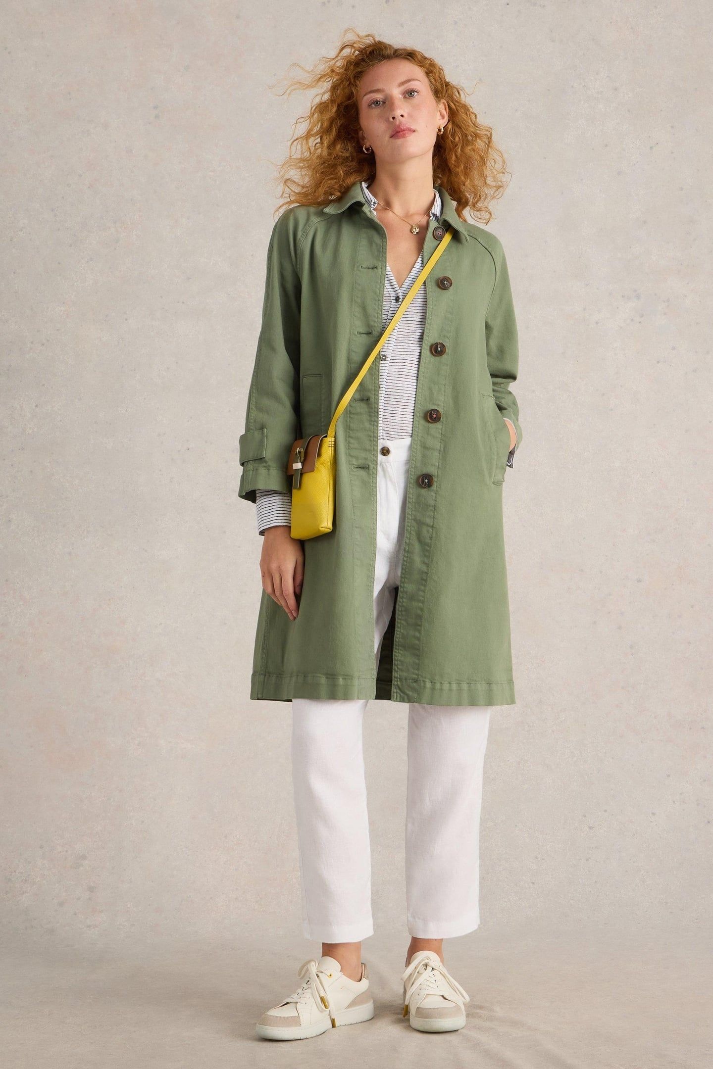 OAKLEIGH DENIM COAT MID GREEN 1
