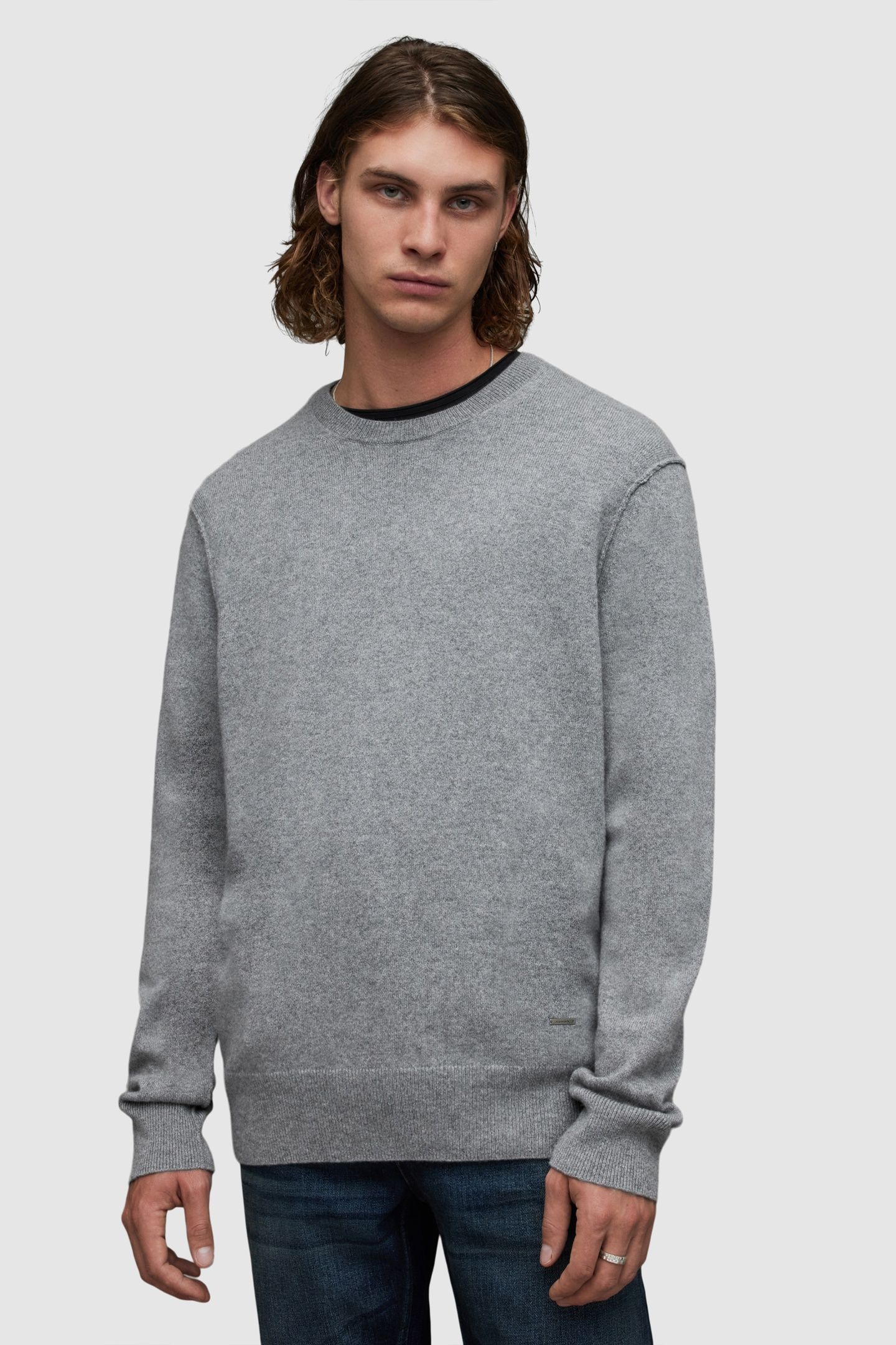 FINN CASHMERE CREW GREY MARL 2