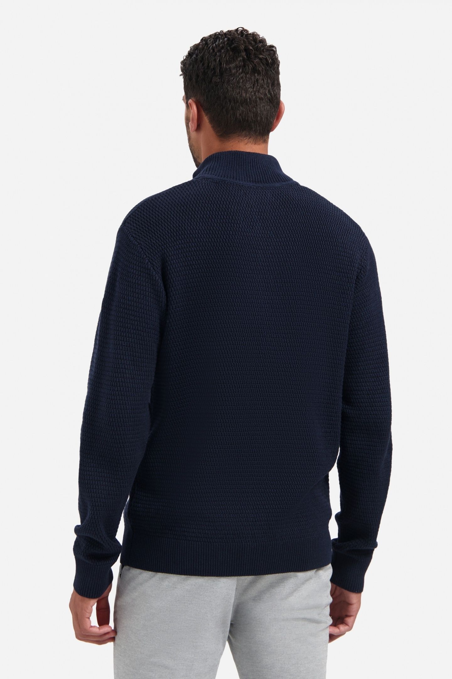 PULLOVER HALF ZIPPER 2 COLOURED MELANGE NIGHT 4