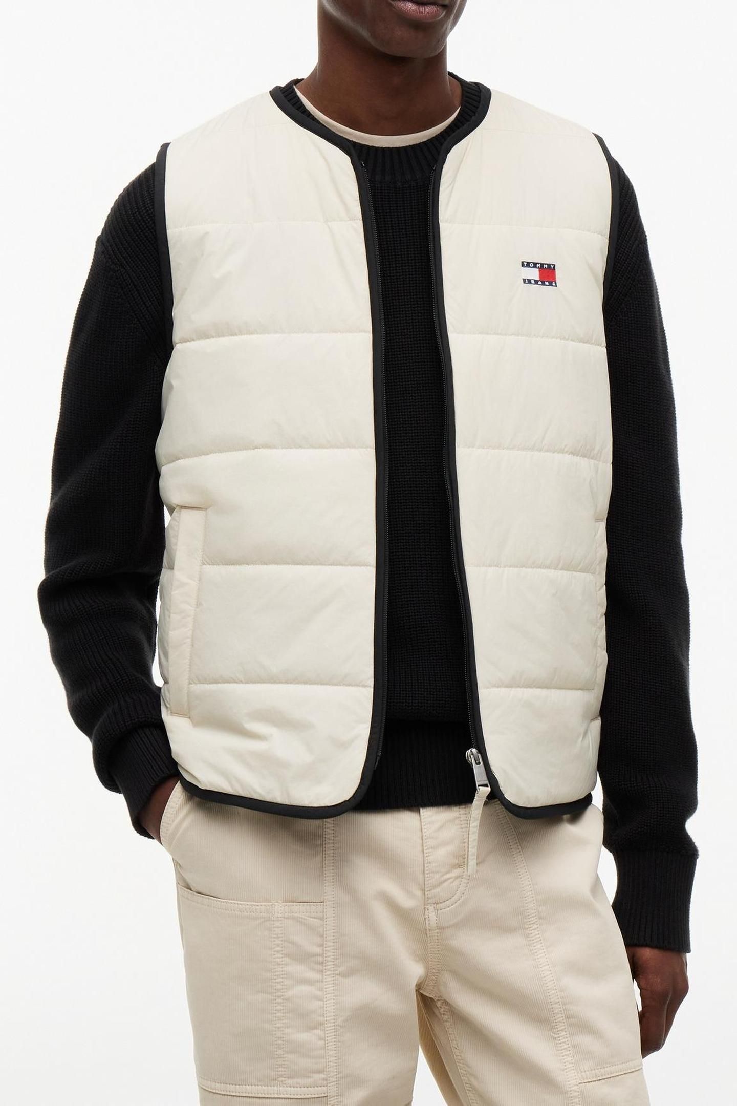 FLAG QUILTED VEST CLASSIC BEIGE 1