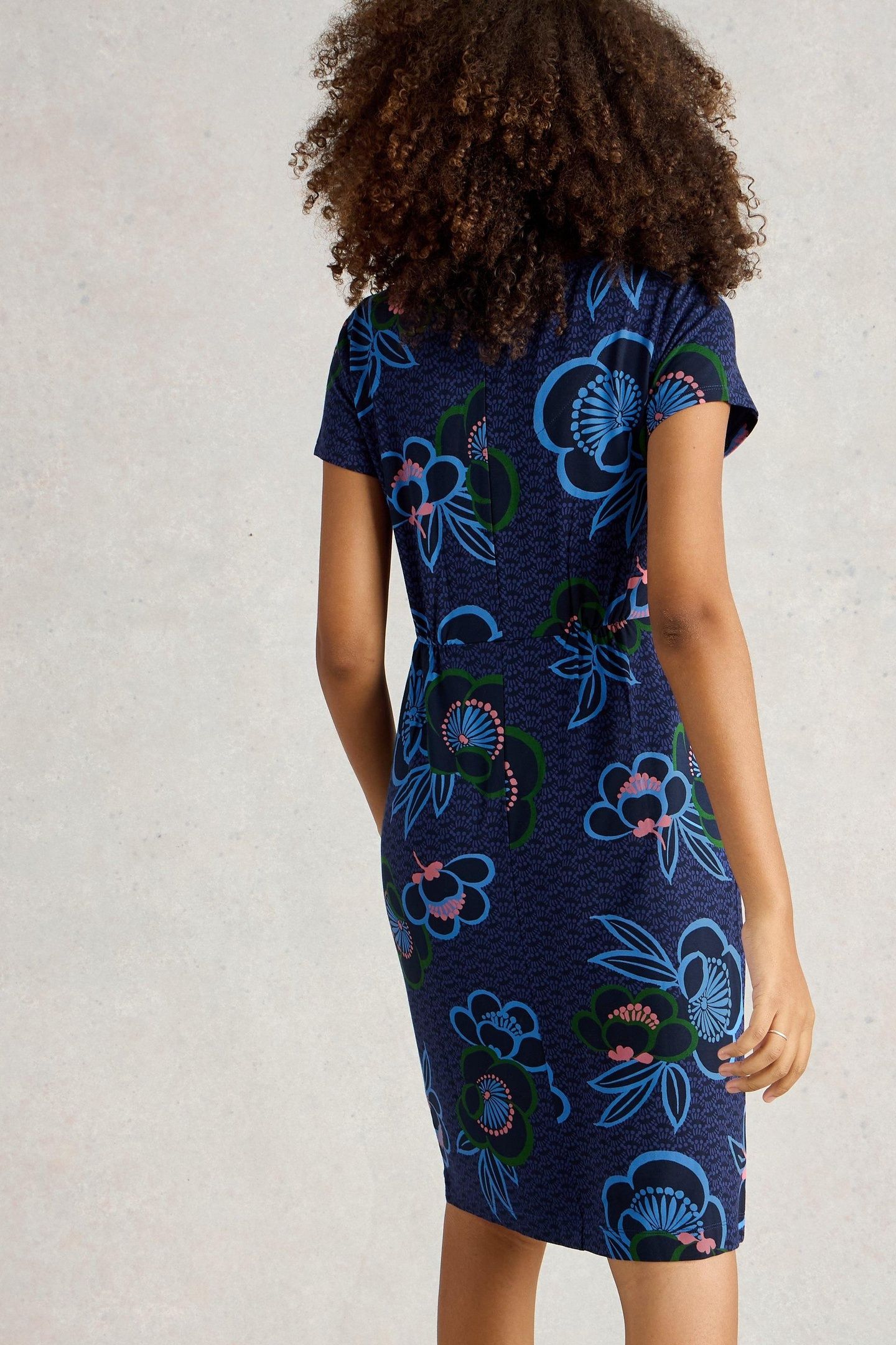 TALLIE JERSEY DRESS BLUE PRINT 4