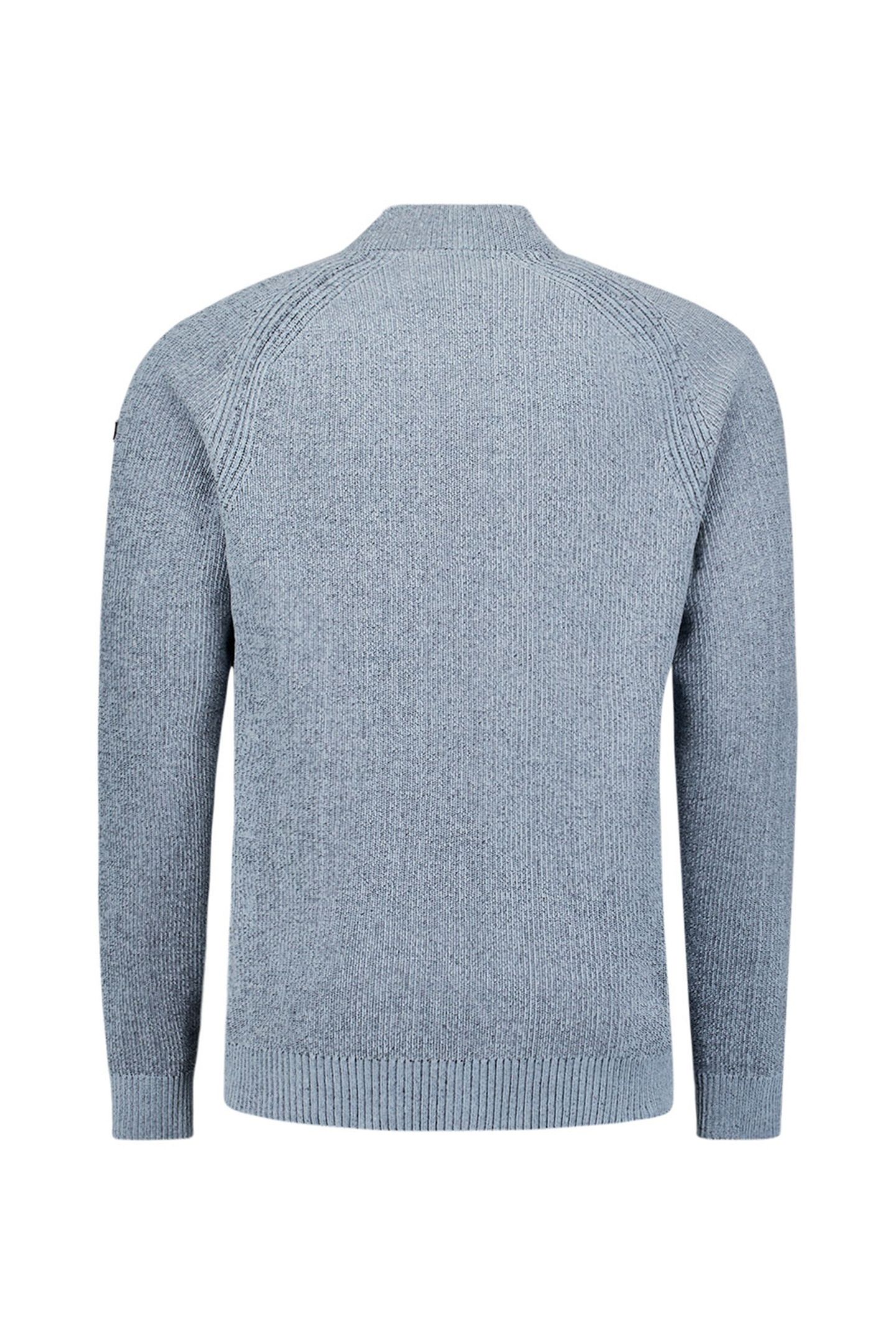 PULLOVER HALF ZIP 2 COLORED CHENILLE DUSTY BLUE 5