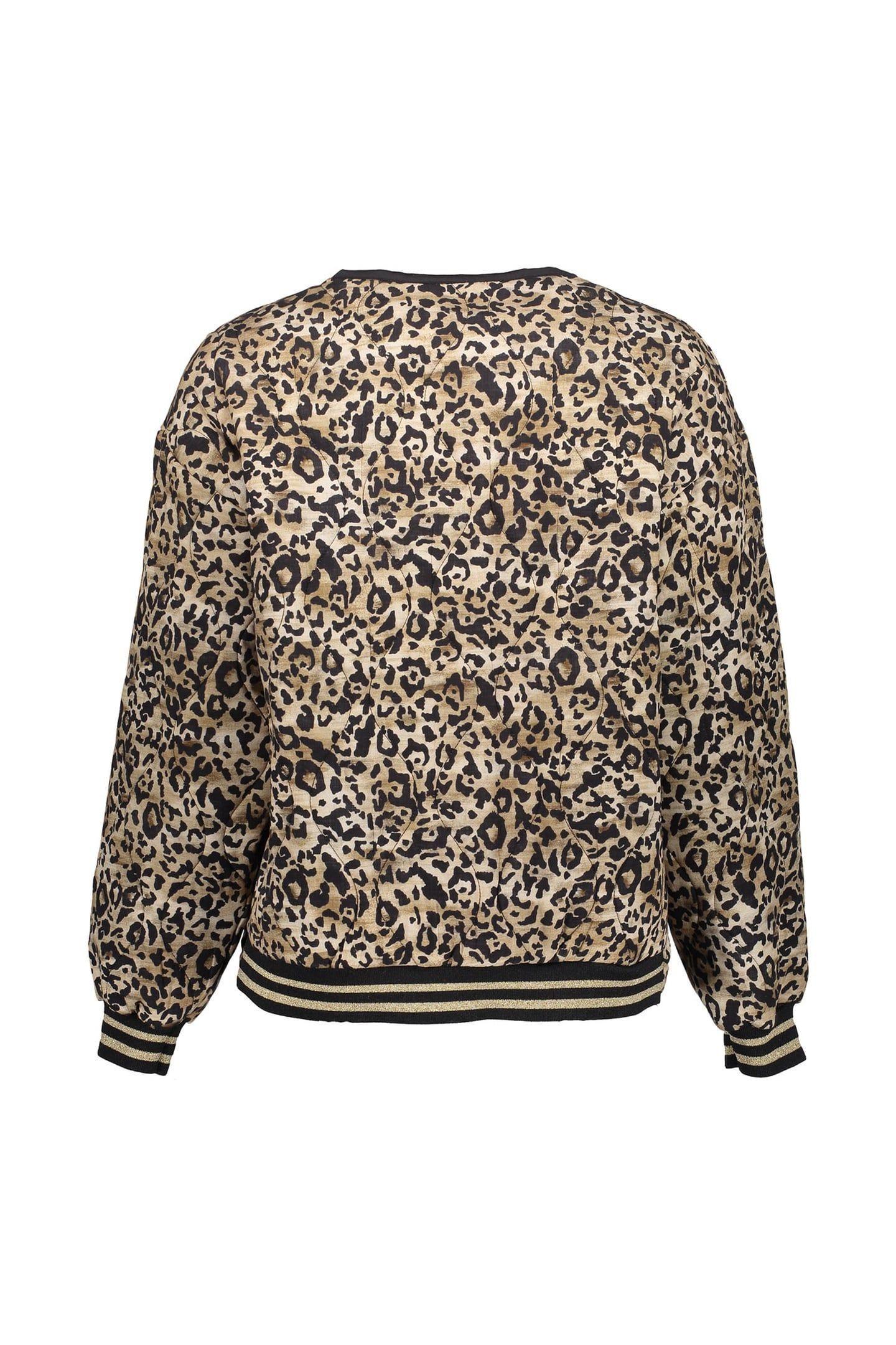 JACKET STEPPED LEOPARD BLACK/SAND 2