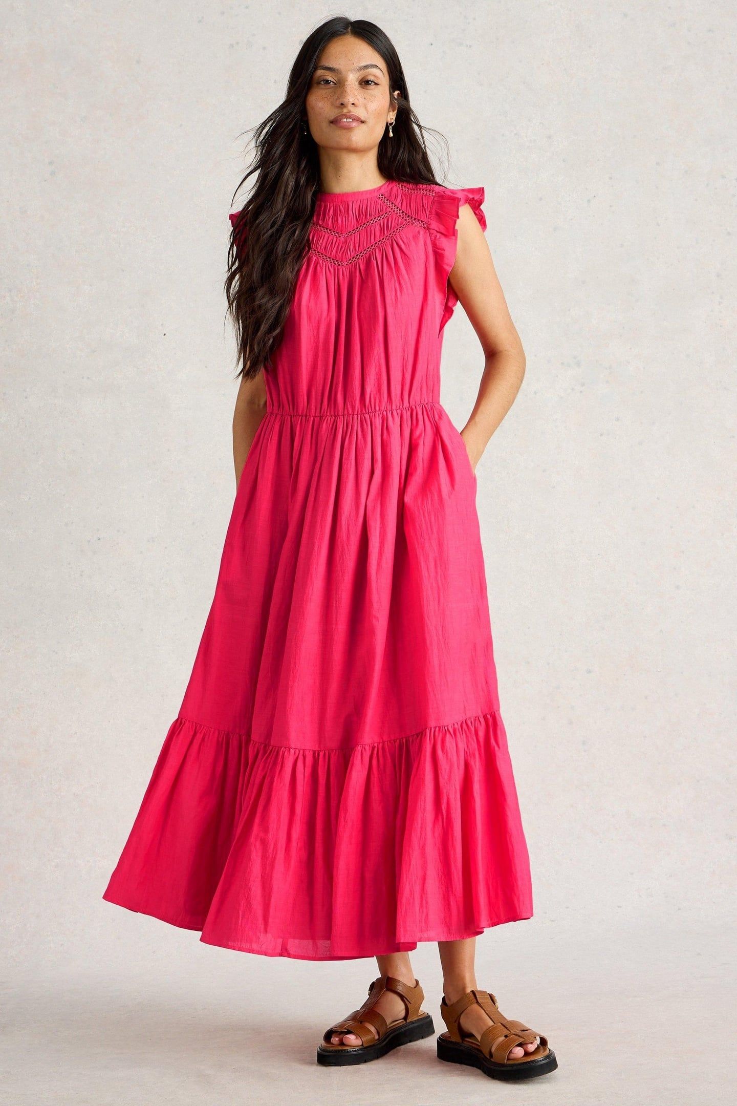 PAIGE MAXI DRESS BRIGHT PINK 1