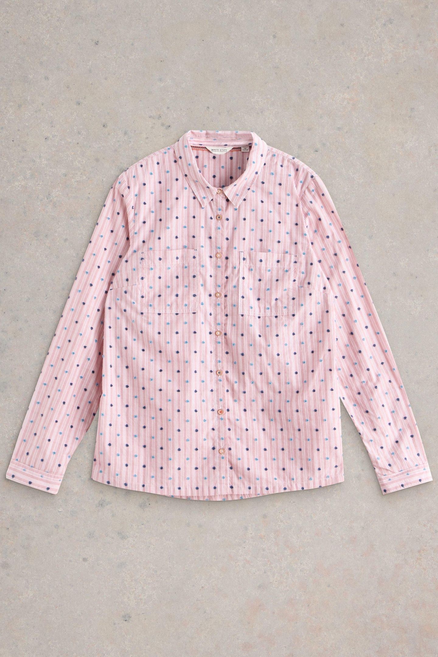 SOPHIE ORGANIC COTTON SHIRT RED MULTI 5