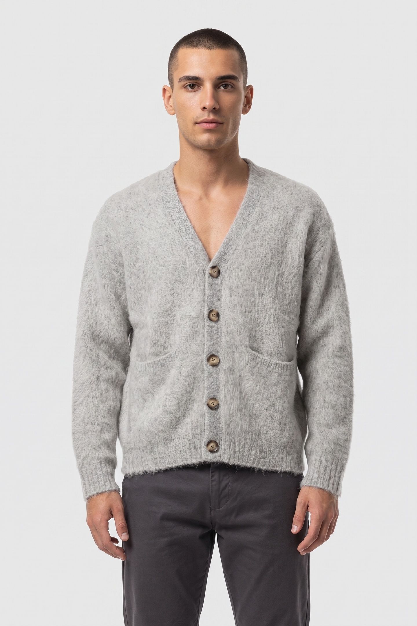 BOB ALPACA MIX CARDIGAN BLUE MULTI 2