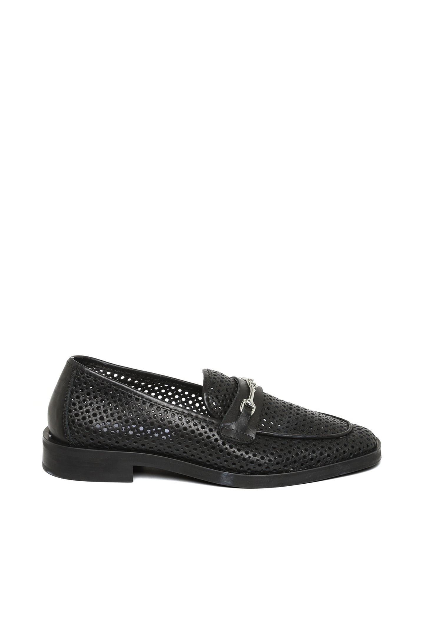 NAFISA FLAT SHOES BLACK LEATHER 1