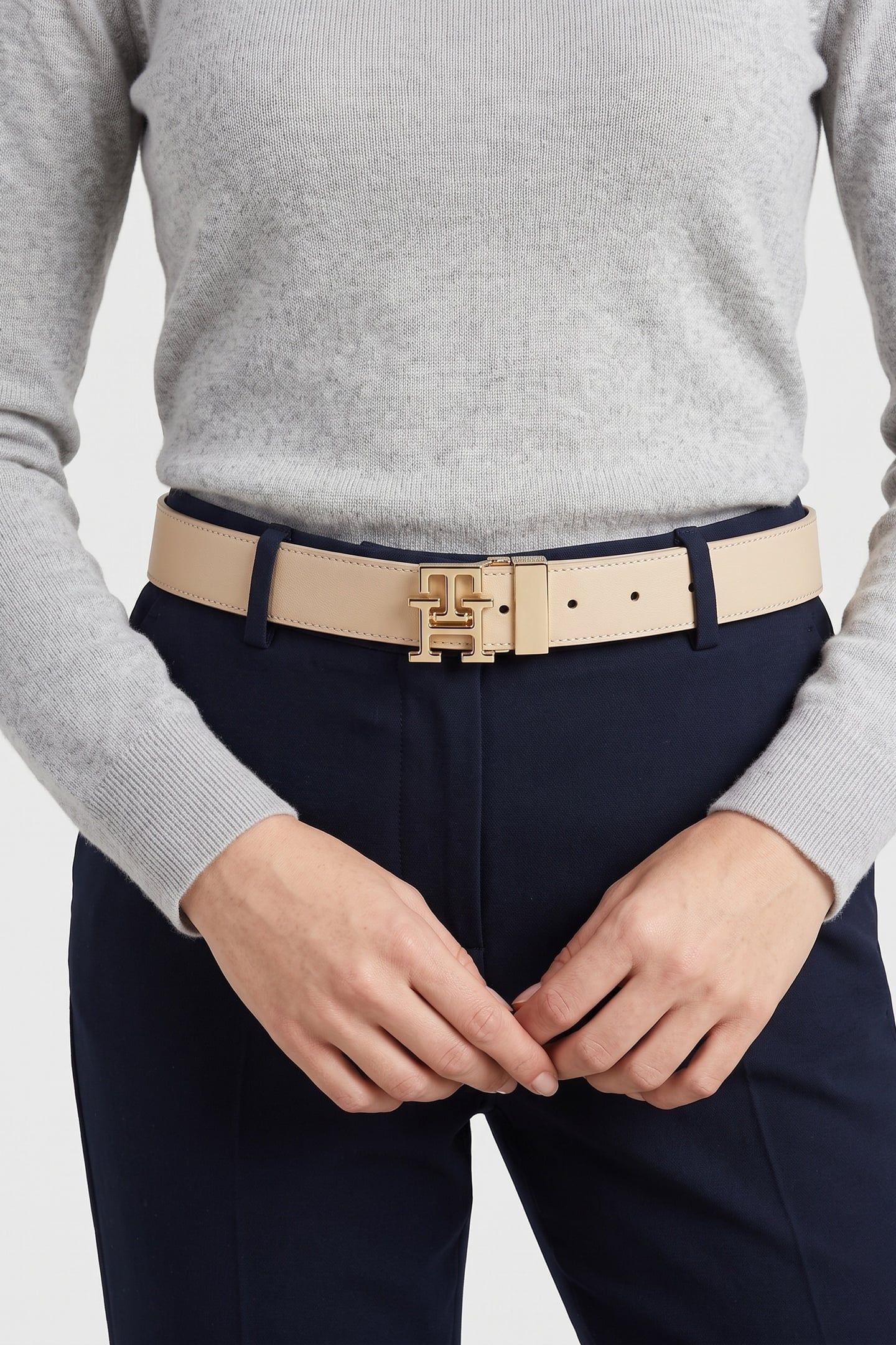 LOGO 3.0 REVERSIBLE BELT BLUE MONO/CLAYED PEBBLE 1