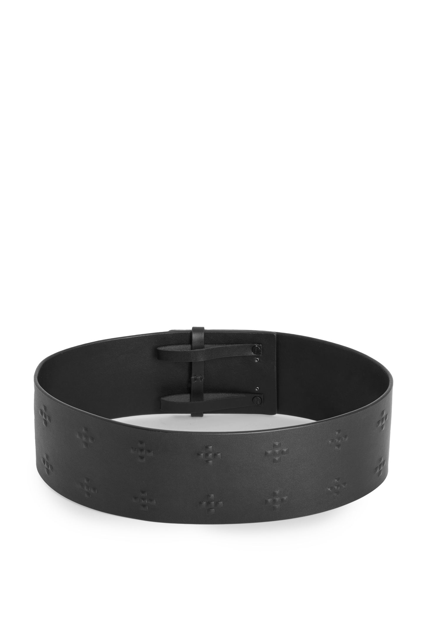 NOVA DEBOSS WAIST BELT BLACK/MATTE BLACK 3