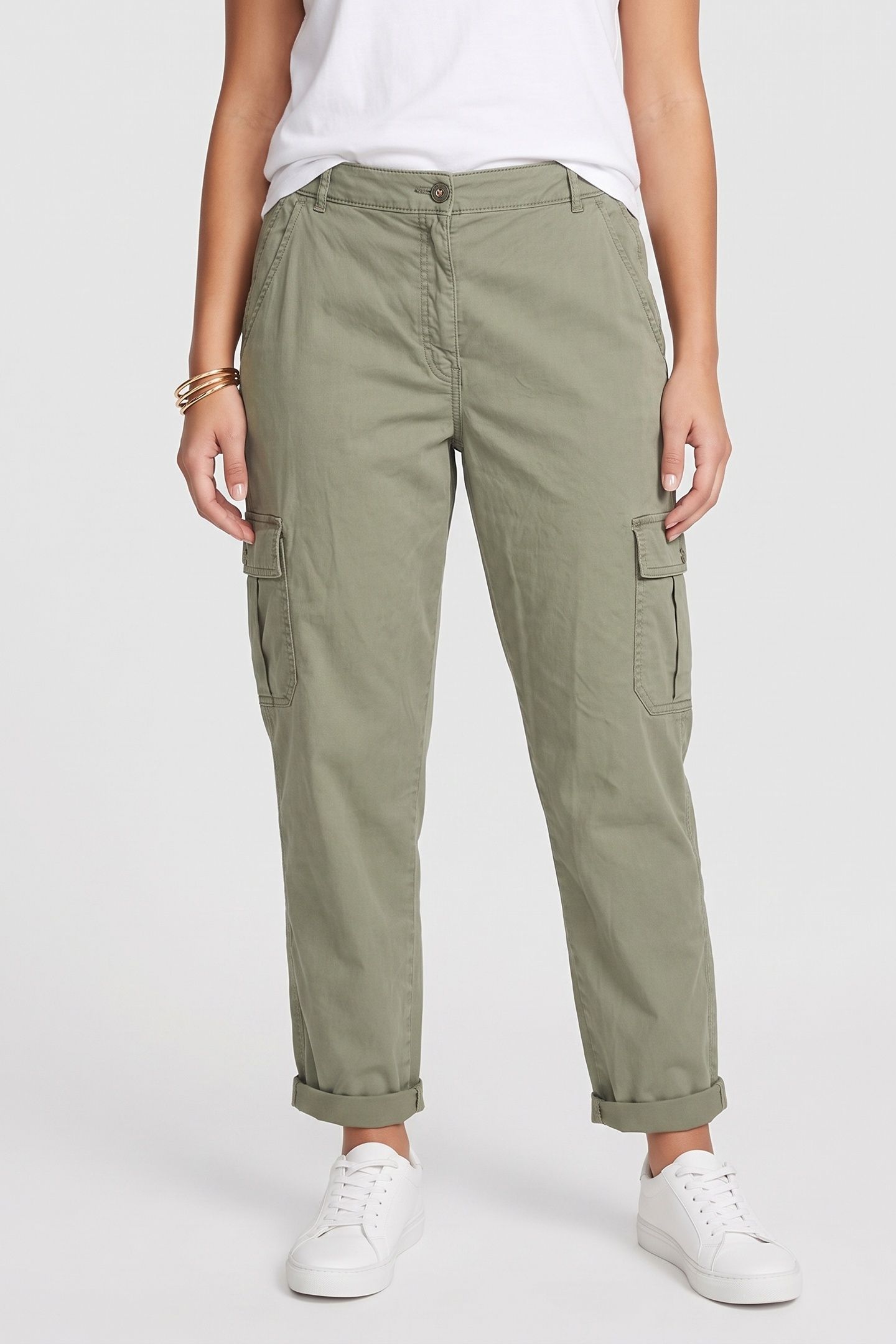 EVERLEIGH CARGO TROUSER MID GREEN 1