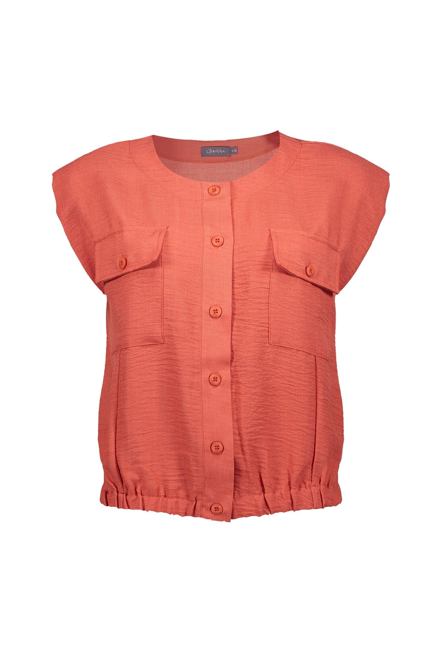 BLOUSE WITH POCKETS BURNED ORANGE 1