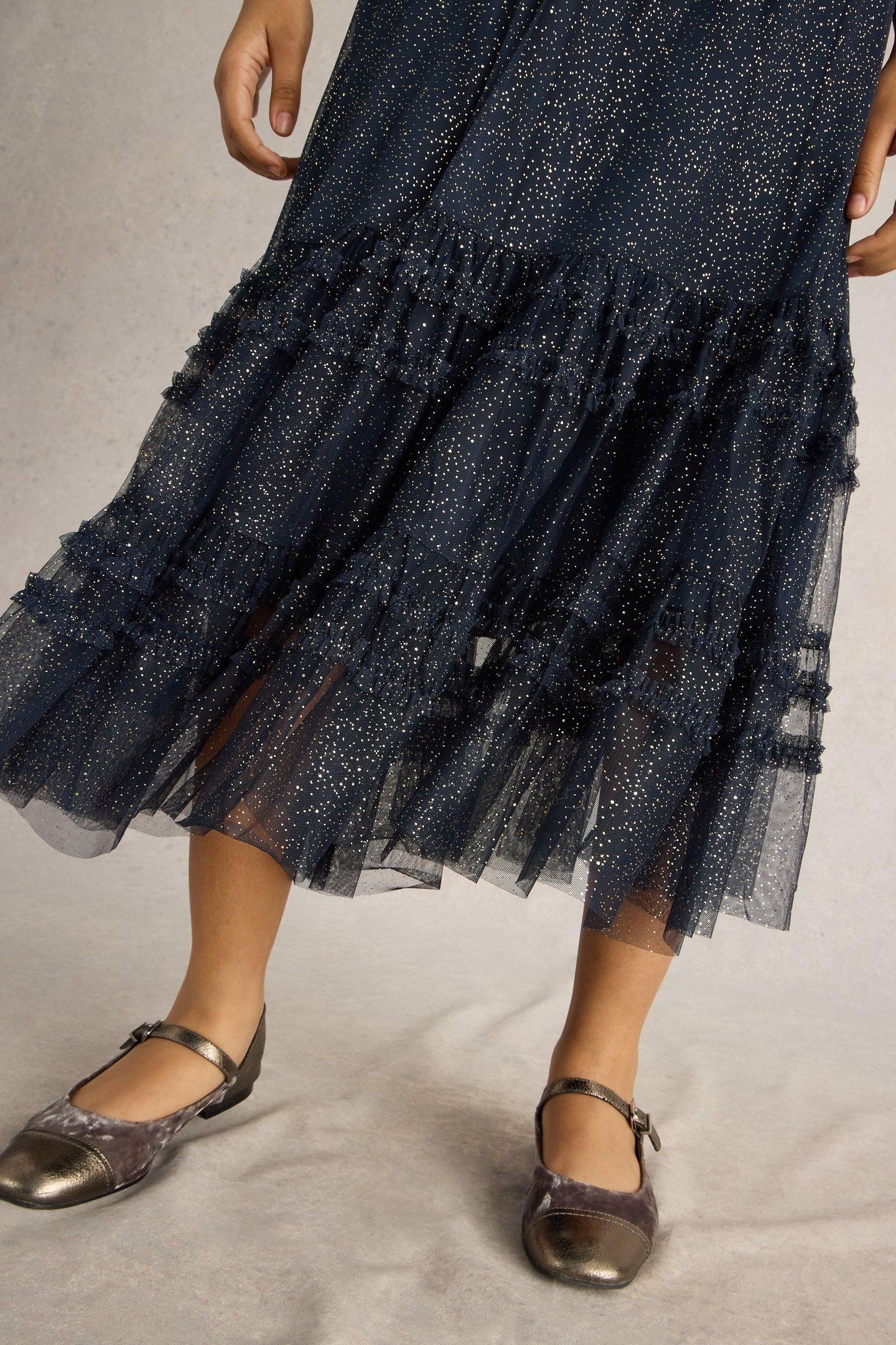 NOVA TULLE SPARKLE SKIRT NAVY MULTI 6