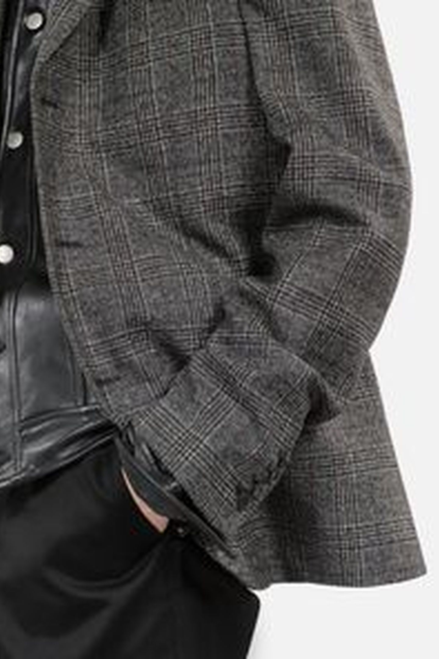 LOOSE-FITTING JACKET W 3 BUTTONS AND 3 POCKETS BROWN / BLACK 10
