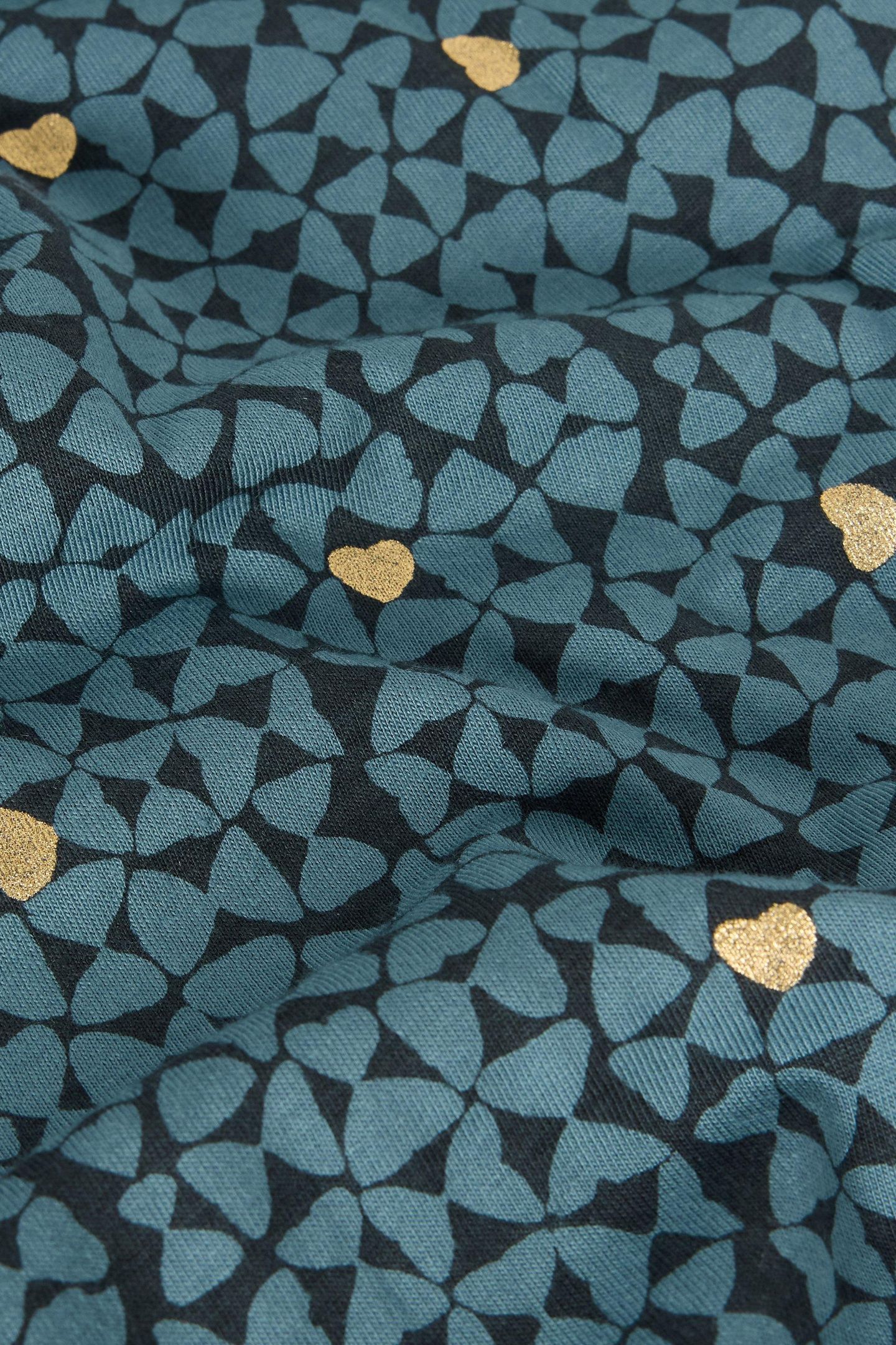 NIA JERSEY DRESS TEAL PRINT 5
