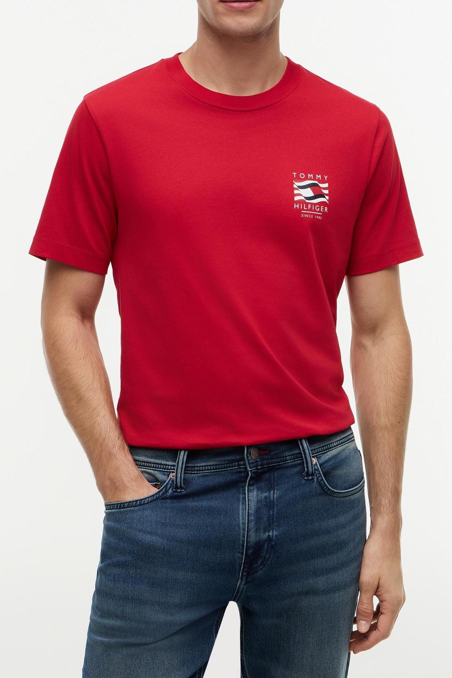 RWB BOX FLAG REGULAR TEE MEDIUM RED 1
