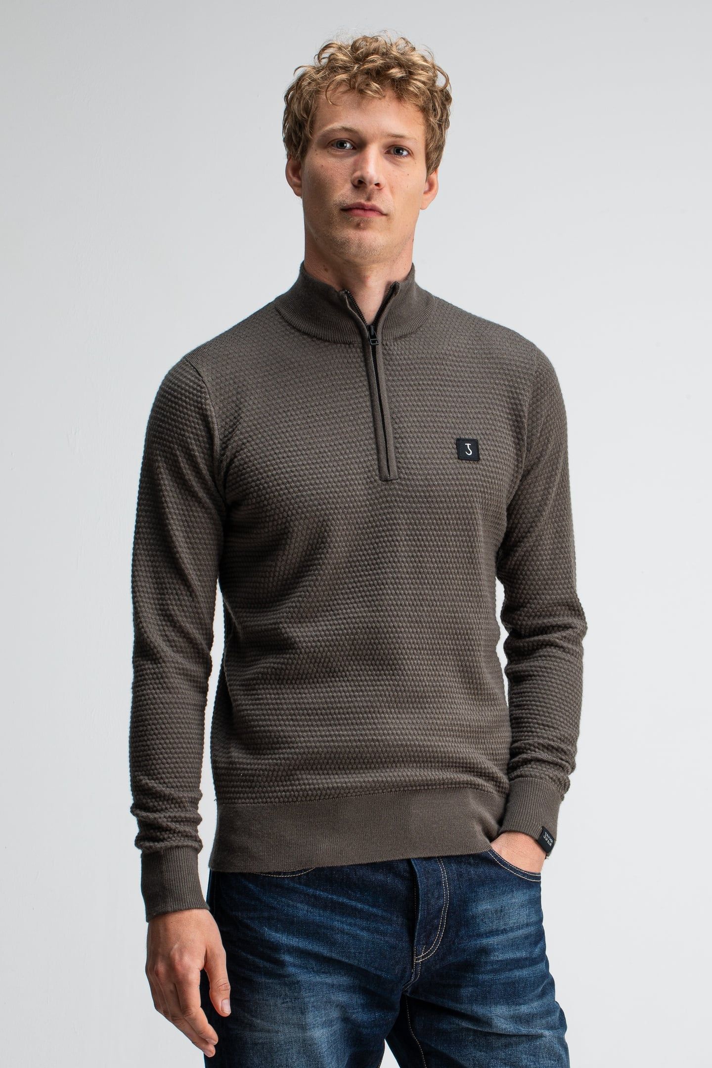 STRUCTURE HALFZIP MOCHA BROWN 1