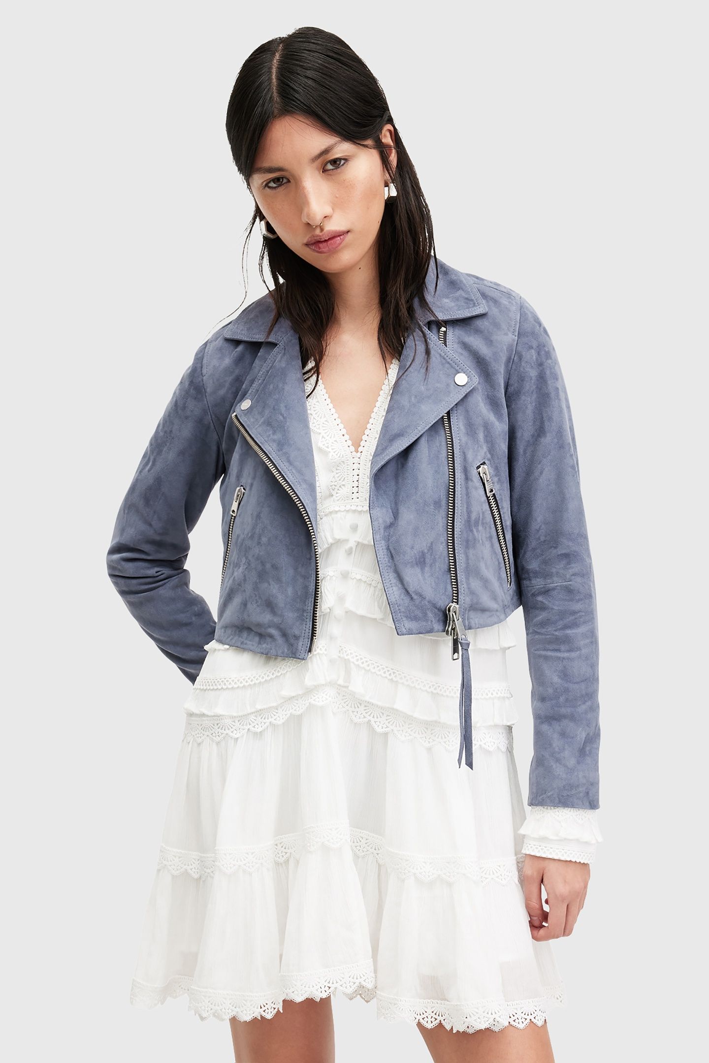 SUEDE DALBY CROP BIK PALE DENIM BLUE 1