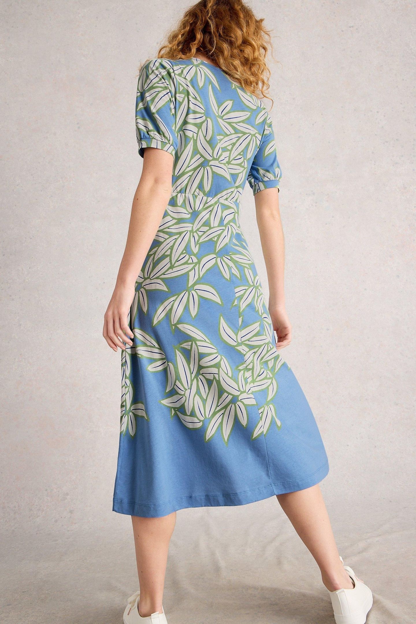 MEGAN JERSEY DRESS BLUE PRINT 3