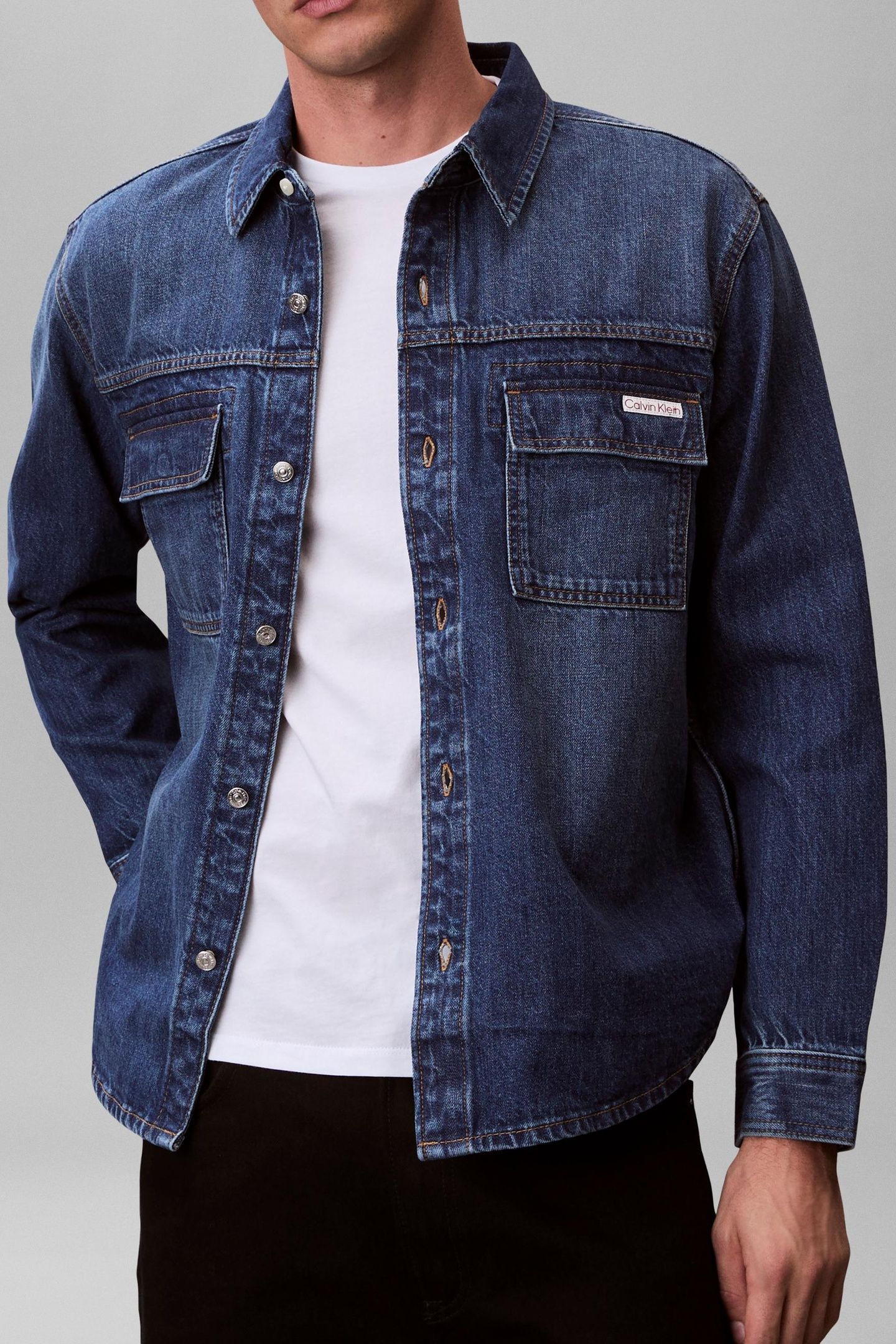 LINEN UTILITY SHIRT DEEP CURRENT 2