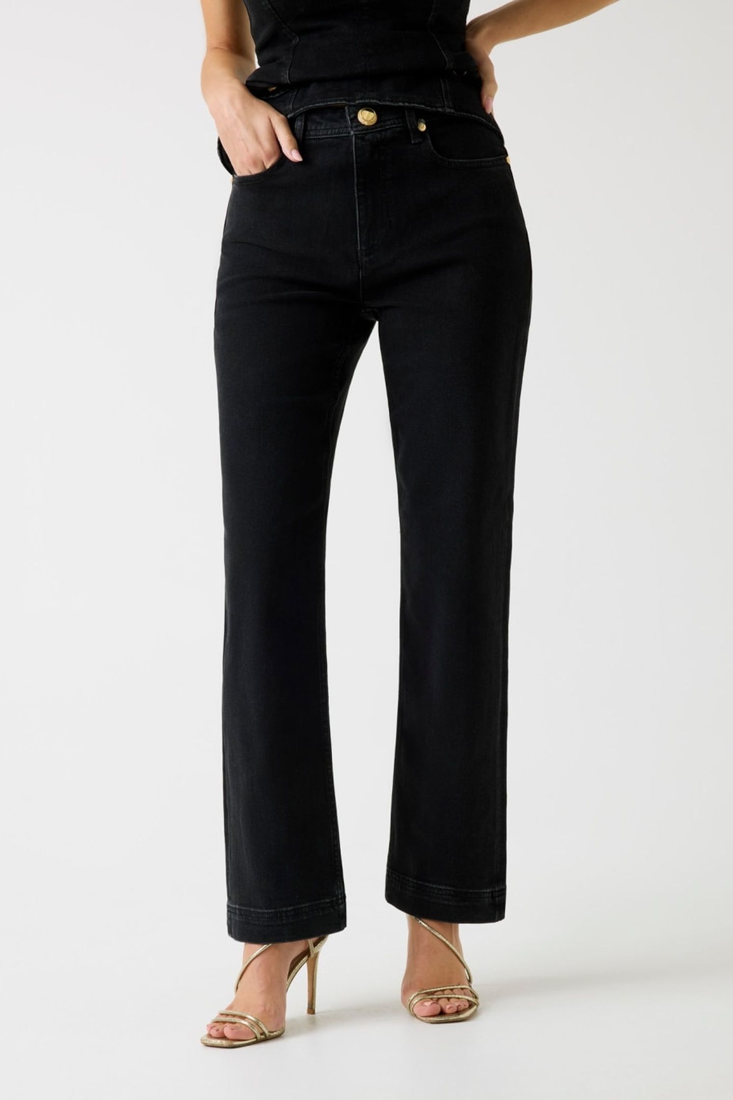 DORIS STRAIGHT DENIM JET BLACK A996 5
