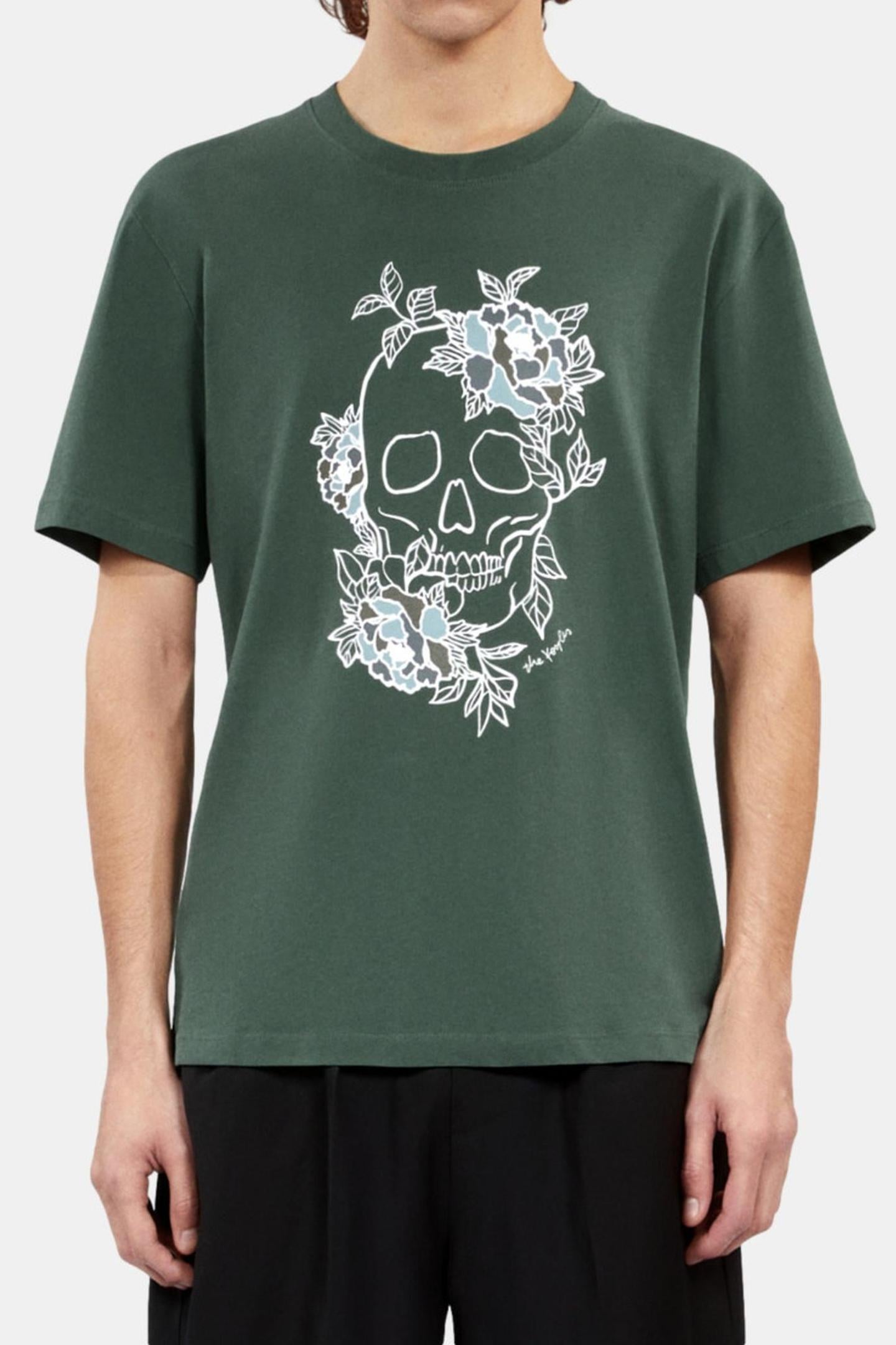 SHORT-SLEEVED T-SHIRT WITH SKULL FLOWERS PRINT FOREST 2