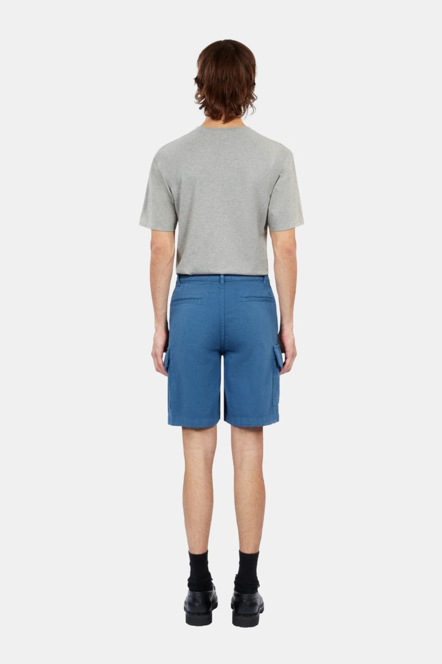 CASUAL CARGO SHORTS W PLEATS AND PATCH POCKETS MIDDLE NAVY 4
