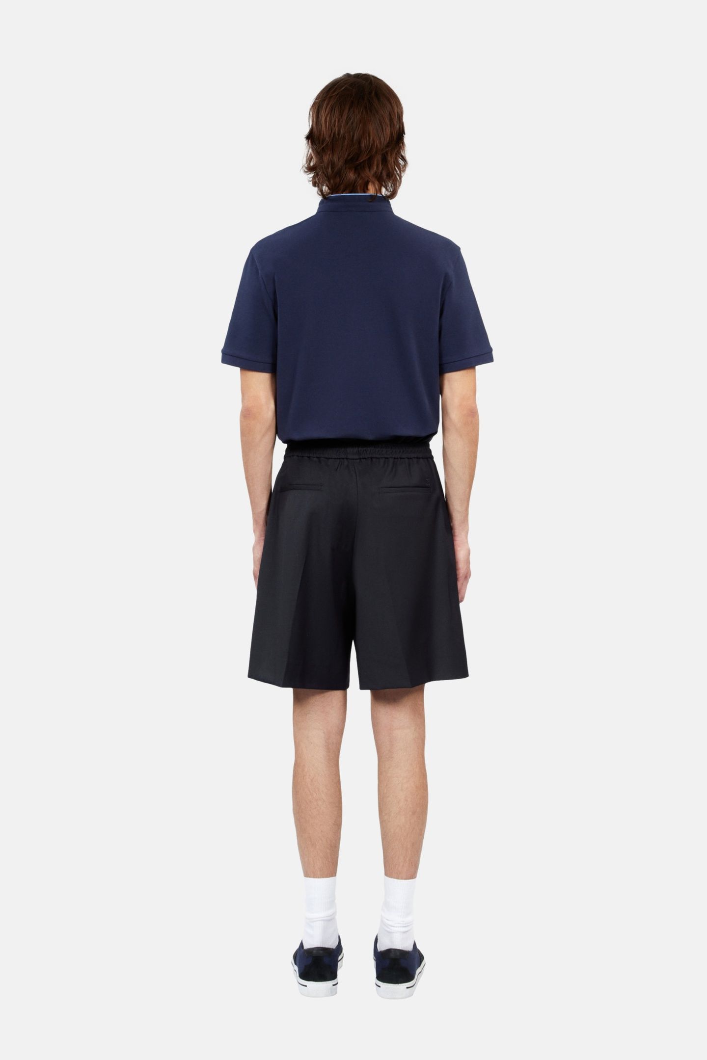 SHORTS W ELASTICATED WAIST DARK NAVY 3
