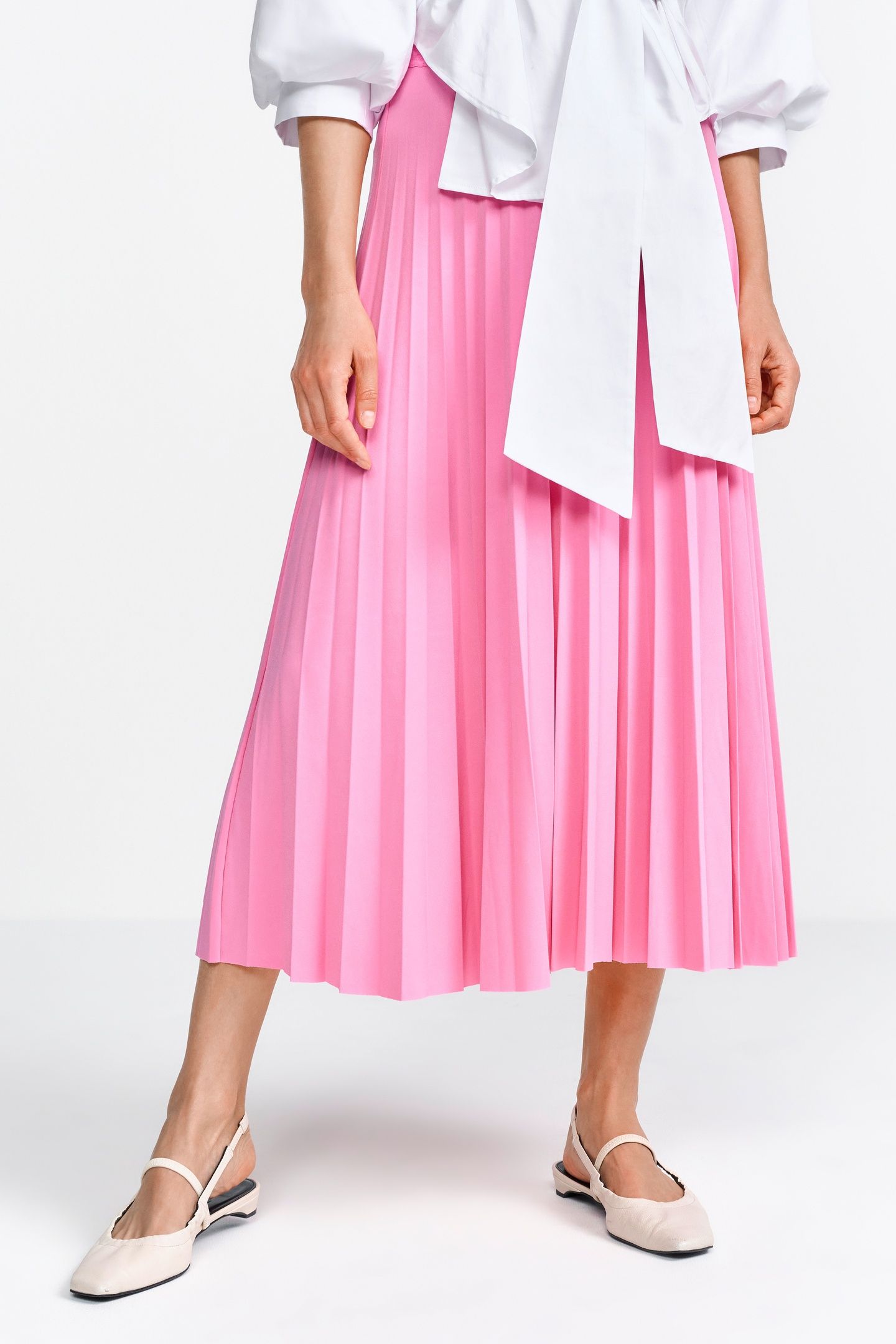 PLISSEE SKIRT RECYCLED BUBBLEGUM PINK 1