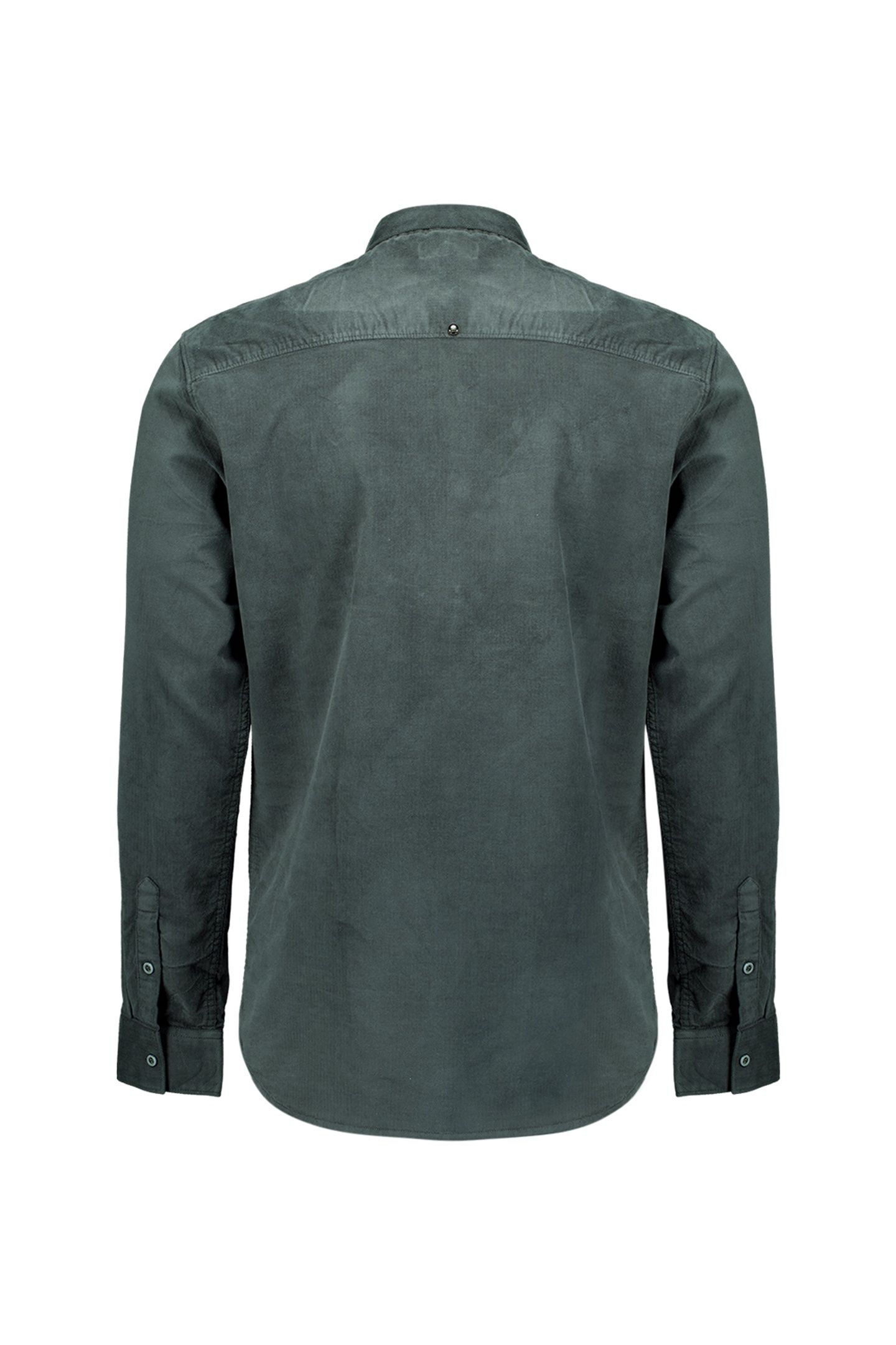 SHIRT HERRINGBONE FINE CORDUROY DARK STEEL 5