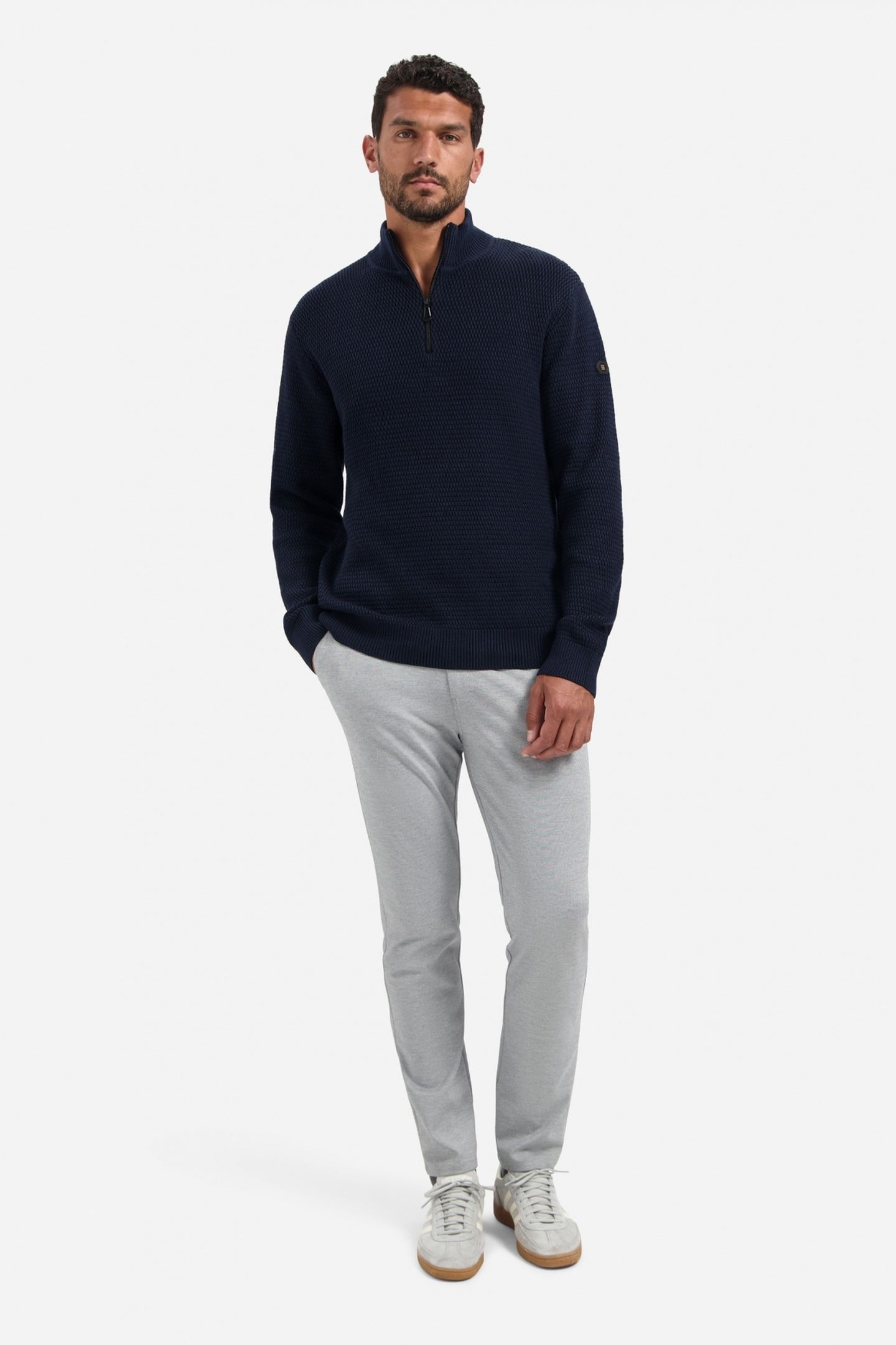 PULLOVER HALF ZIPPER 2 COLOURED MELANGE NIGHT 3
