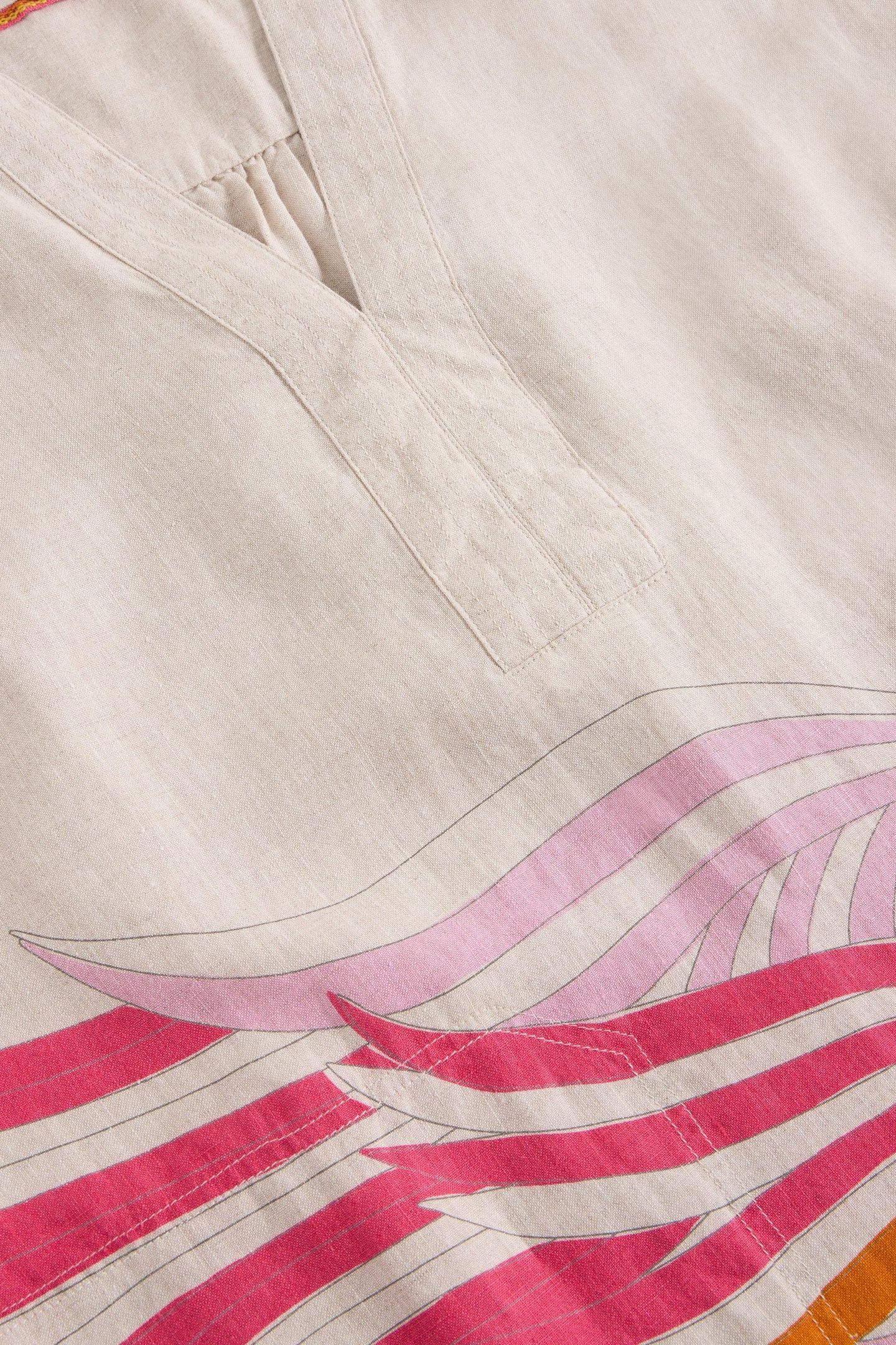 JUNE LINEN DRESS NATURAL PRINT 6
